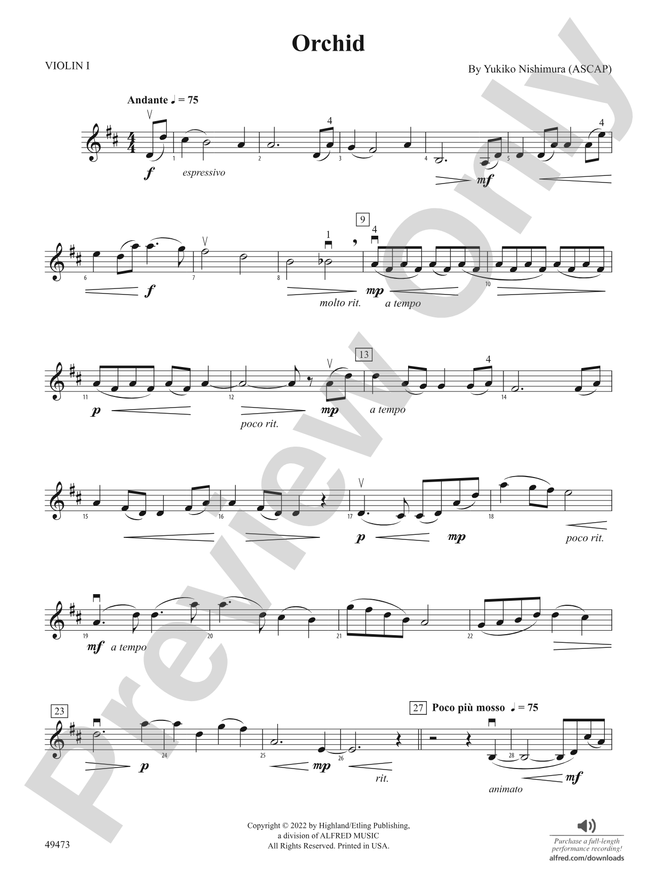 Orchid: 1st Violin