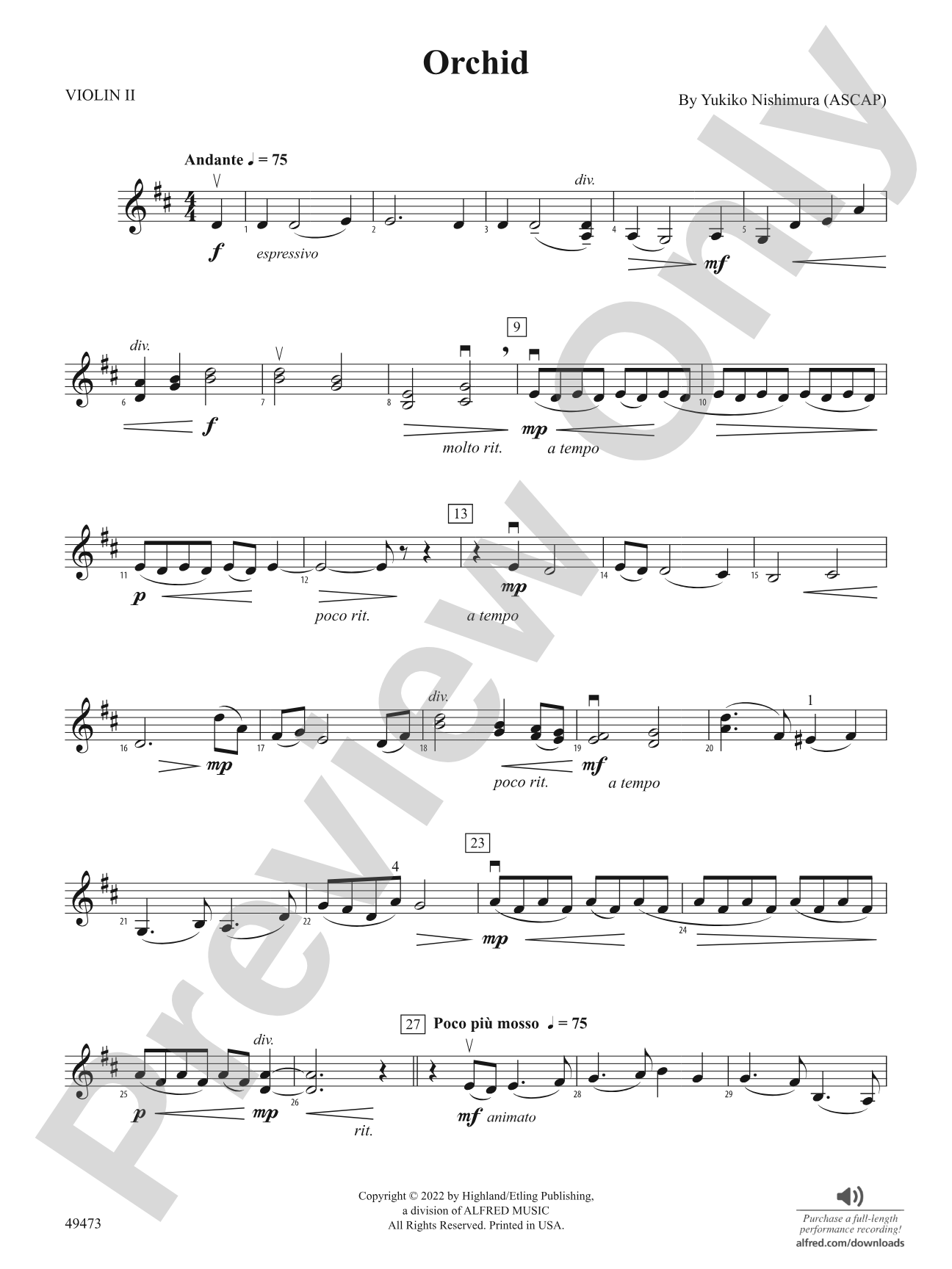 Orchid: 2nd Violin