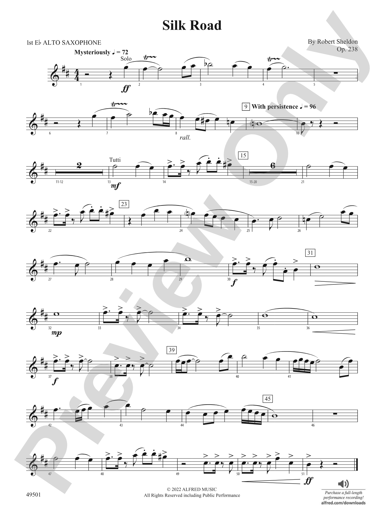 Silk Road: E-flat Alto Saxophone