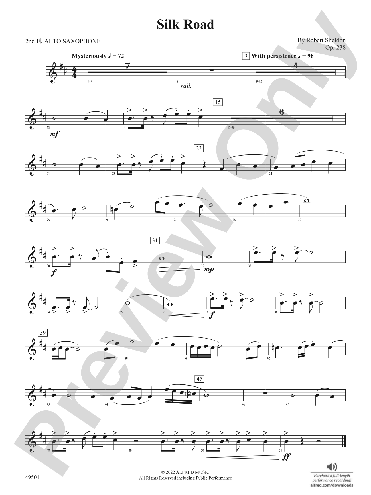 Silk Road: 2nd E-flat Alto Saxophone