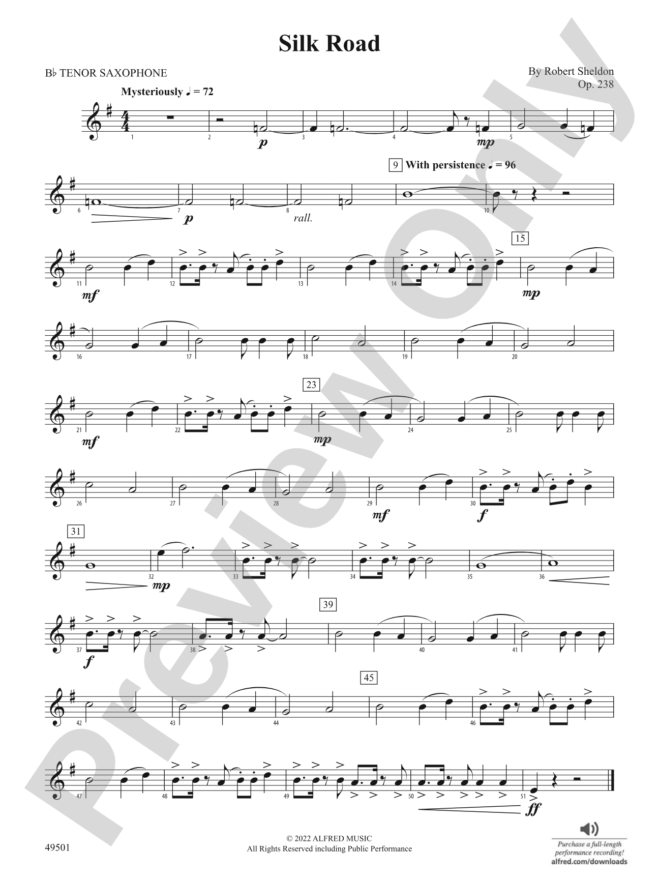Silk Road: B-flat Tenor Saxophone