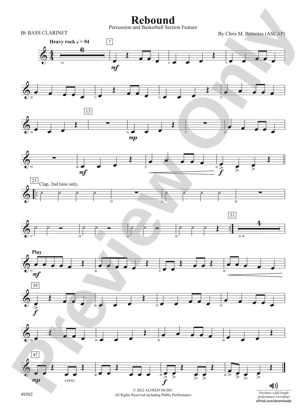 Rebound: B-flat Bass Clarinet