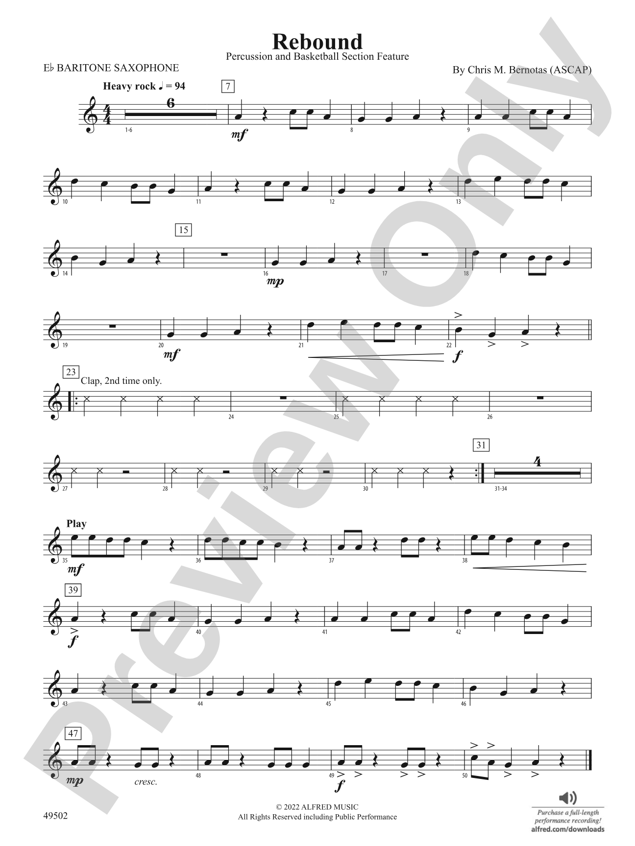 Rebound: E-flat Baritone Saxophone