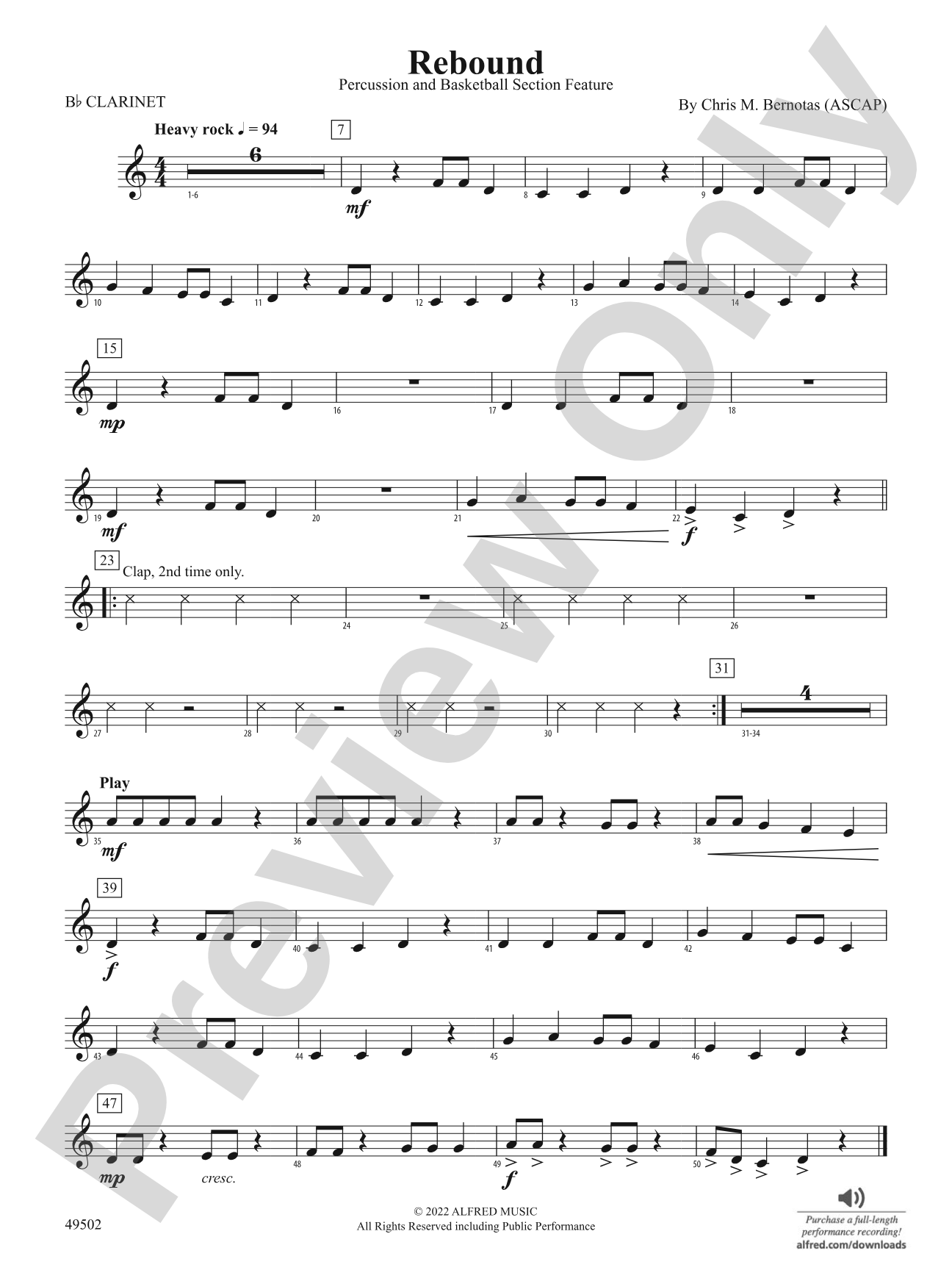 Rebound: 1st B-flat Clarinet