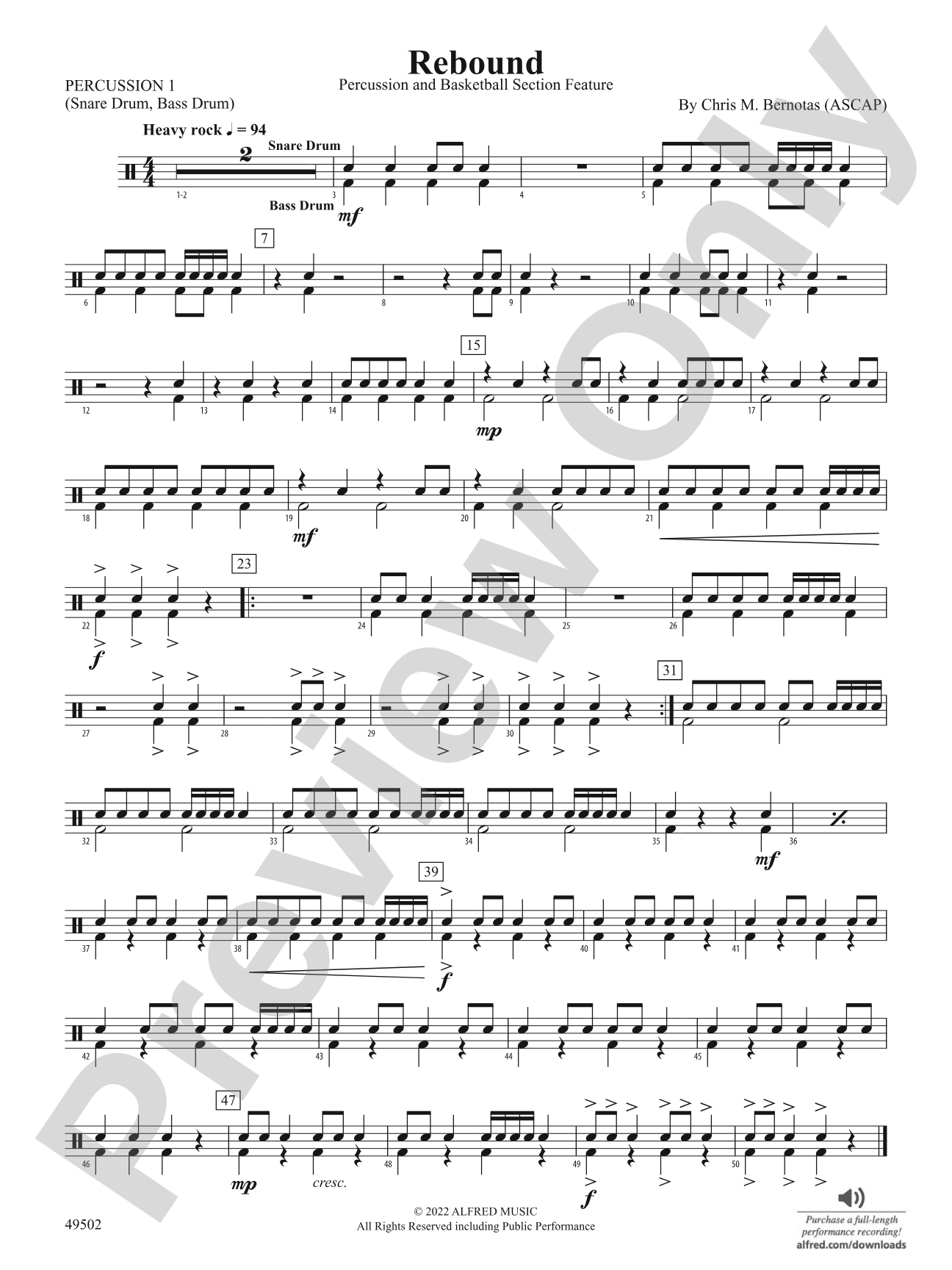 Rebound: 1st Percussion