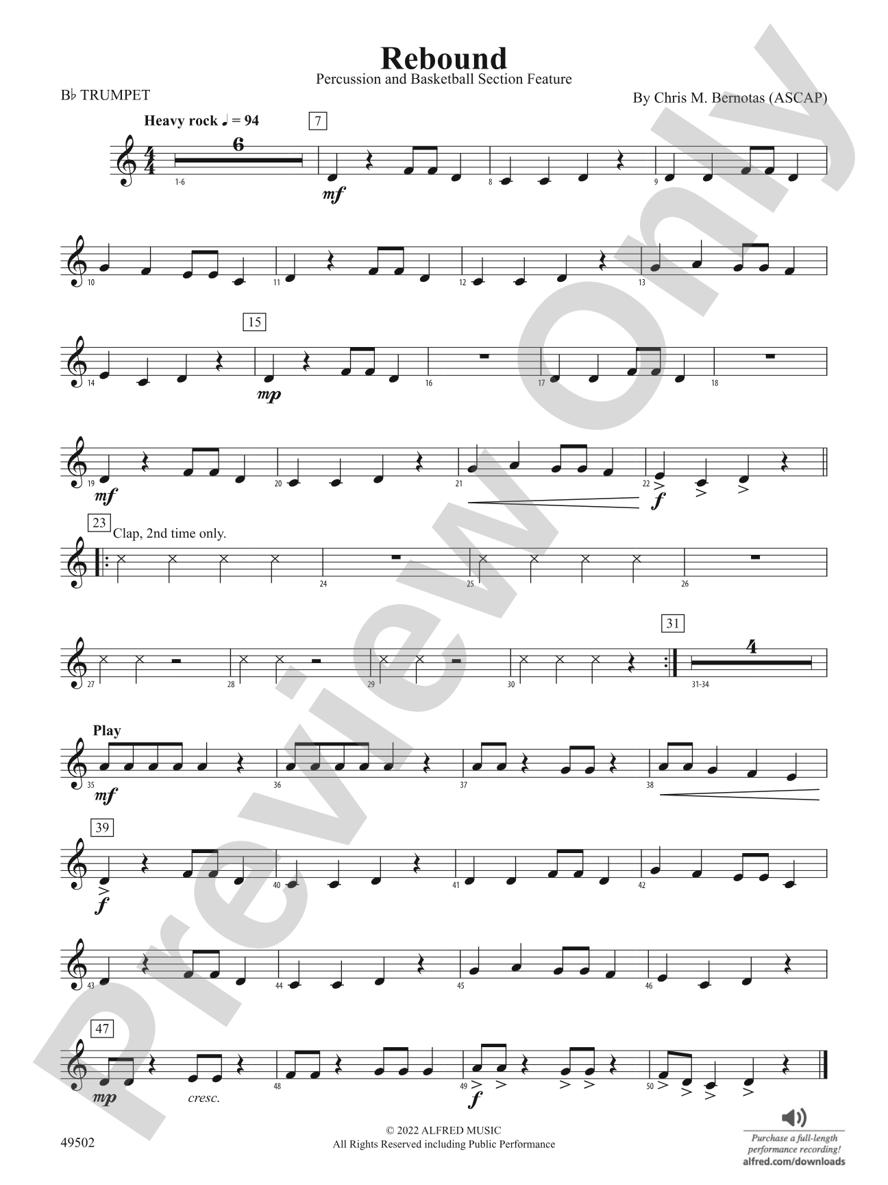 Rebound: 1st B-flat Trumpet
