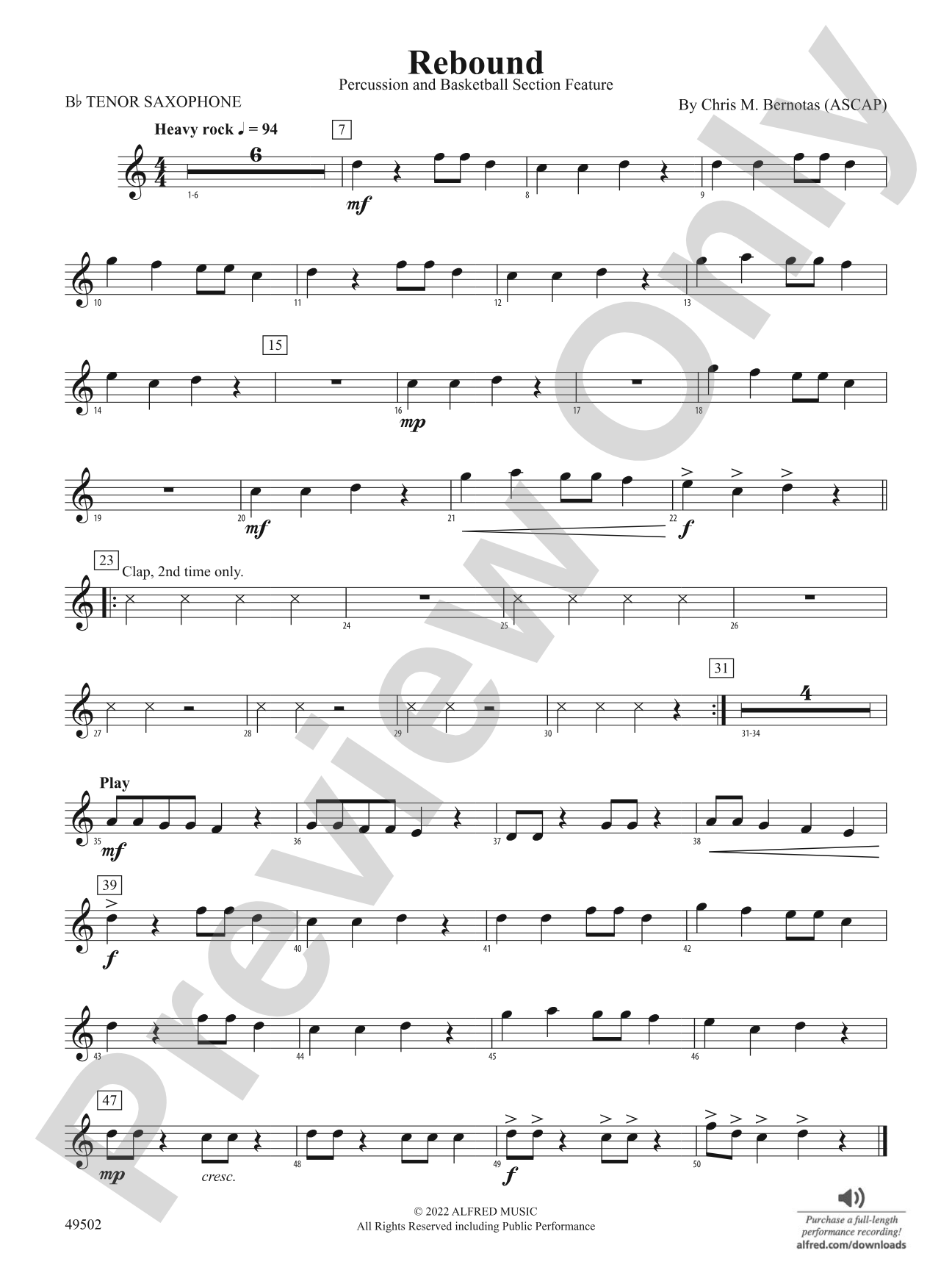 Rebound: B-flat Tenor Saxophone