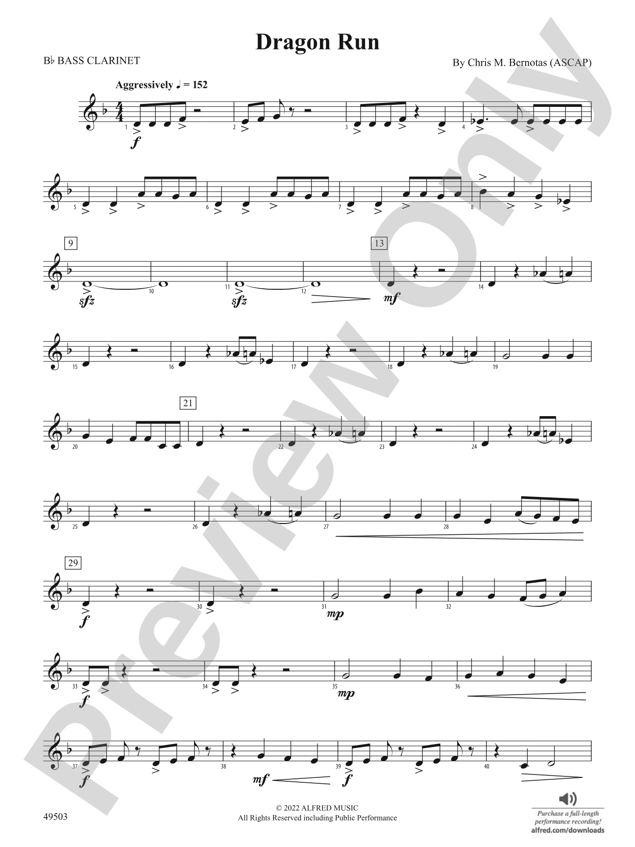 Dragon Run: B-flat Bass Clarinet