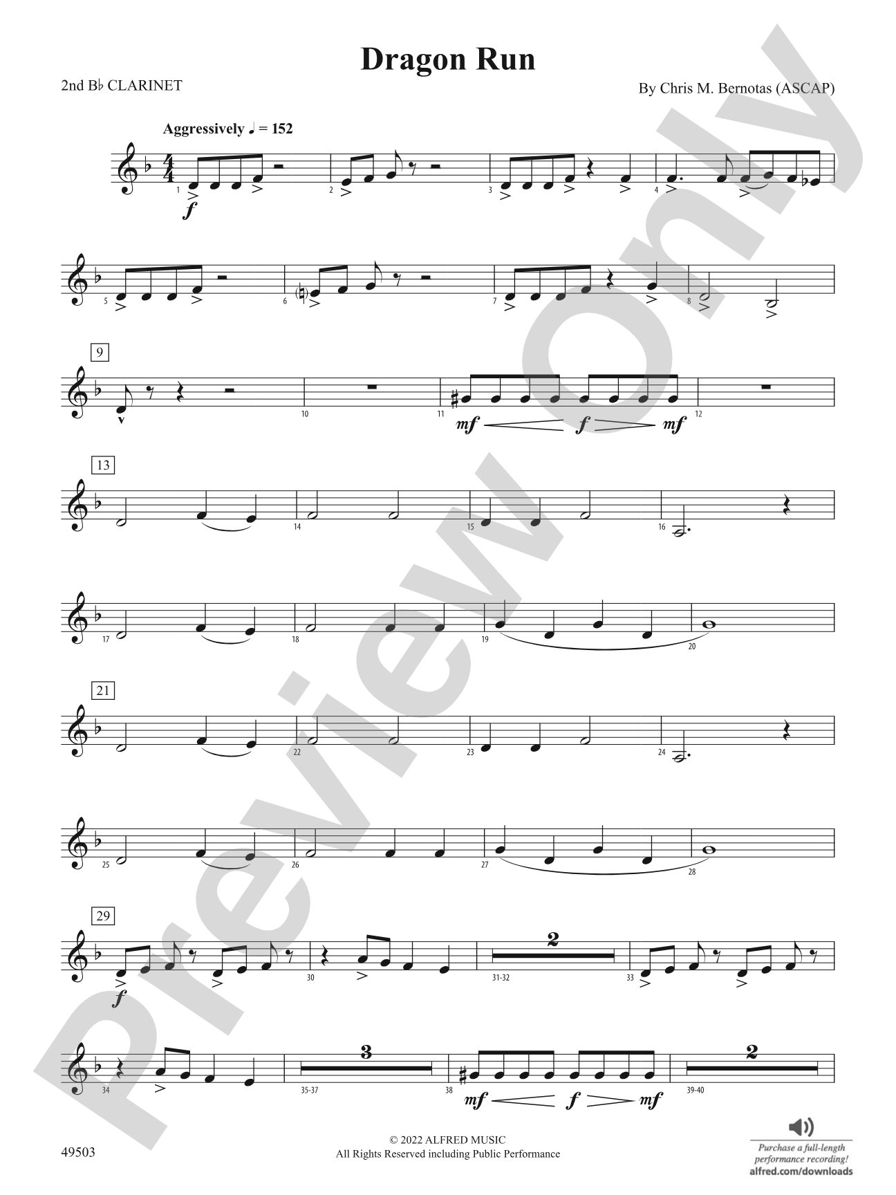 Dragon Run: 2nd B-flat Clarinet