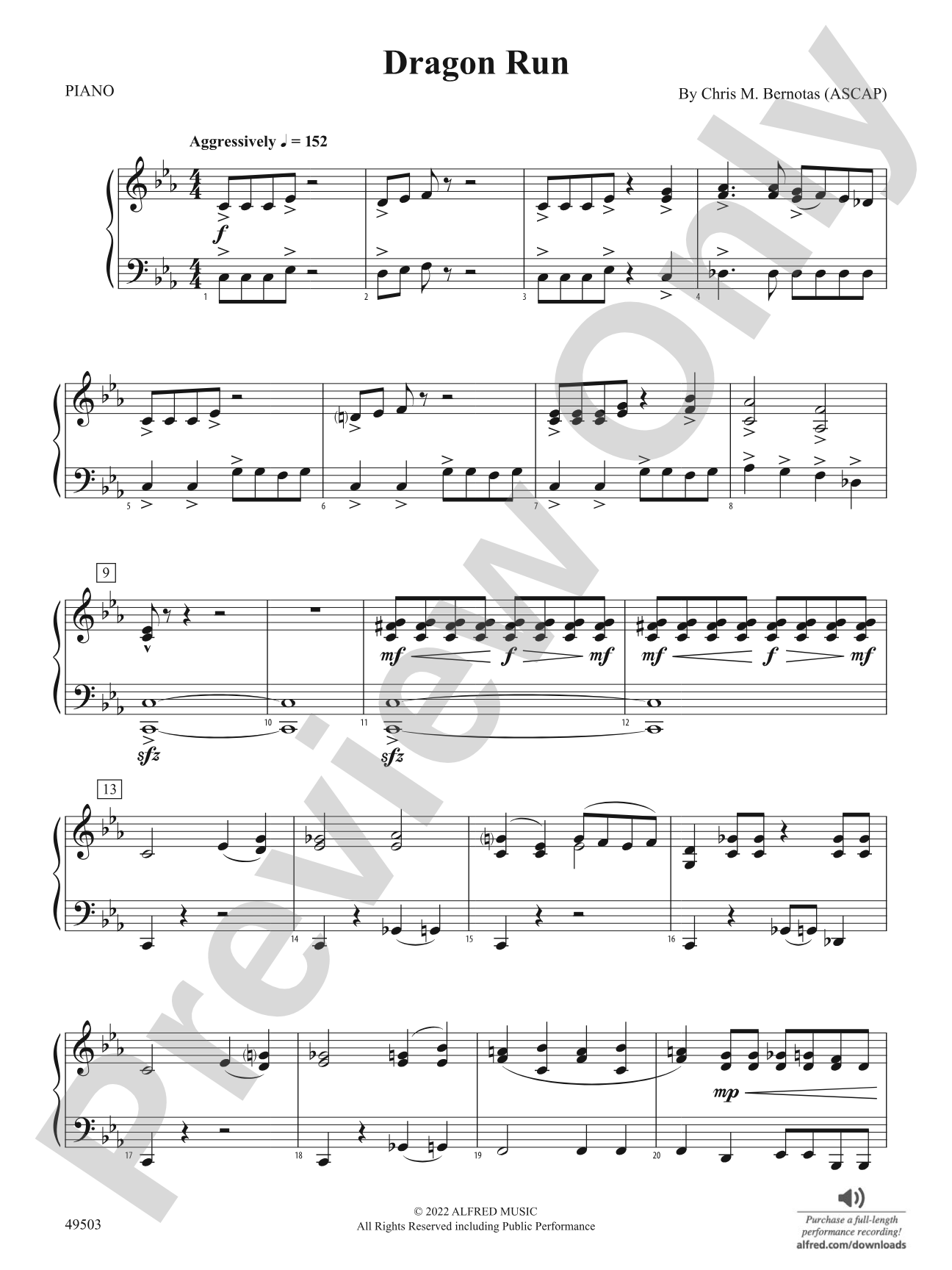 Dragon Run: Piano Accompaniment