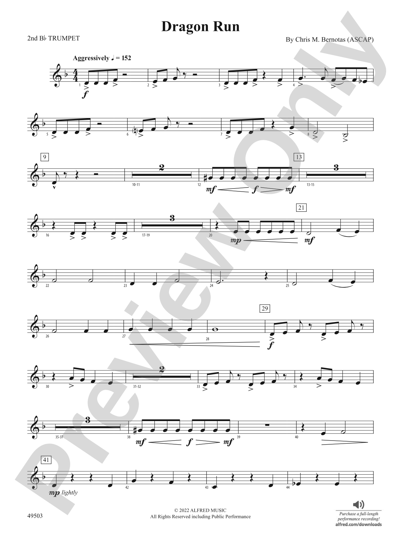 Dragon Run: 2nd B-flat Trumpet