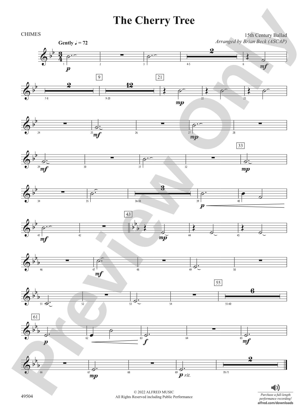 The Cherry Tree: 3rd Mallet Percussion
