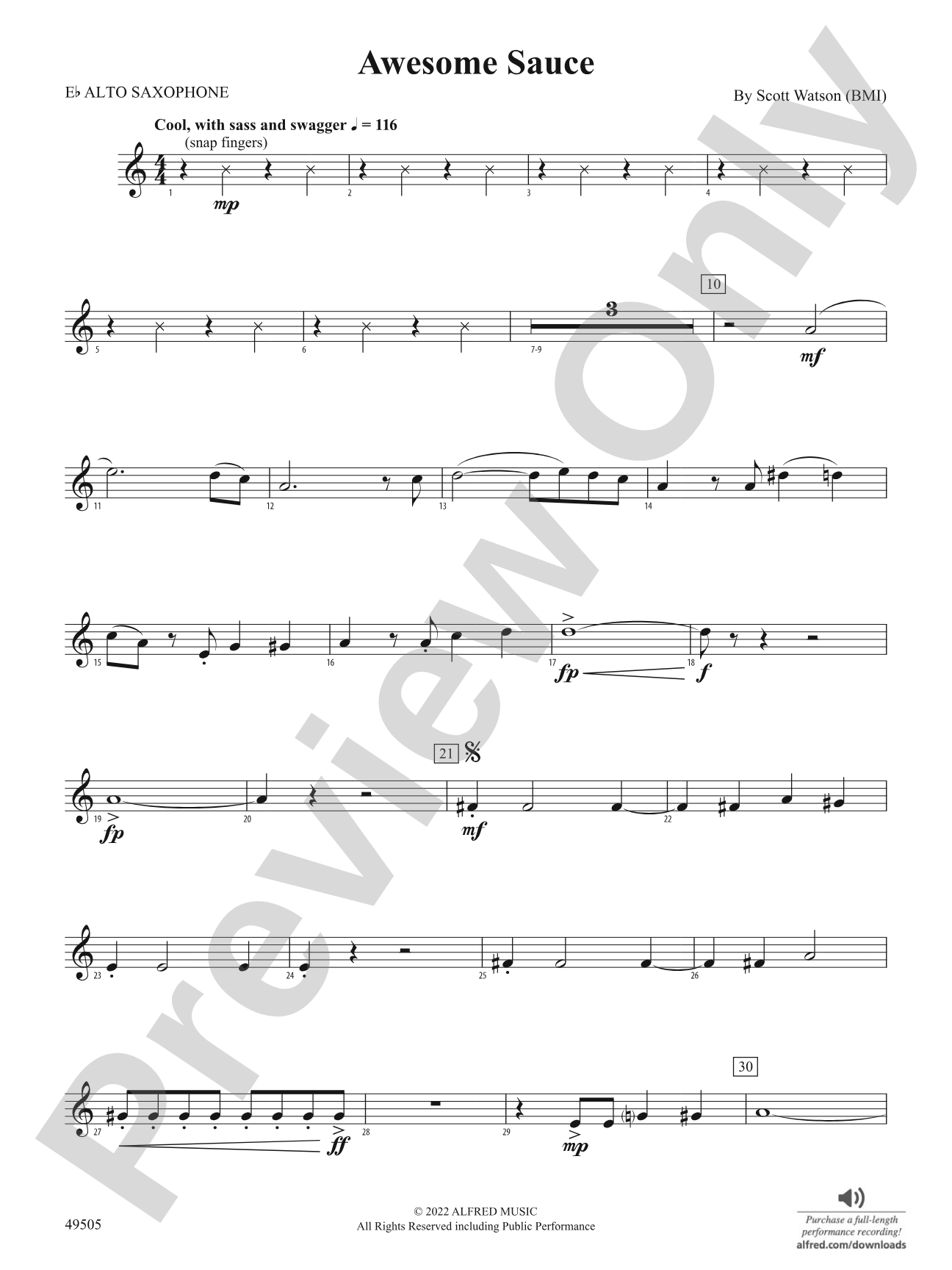 Awesome Sauce: E-flat Alto Saxophone
