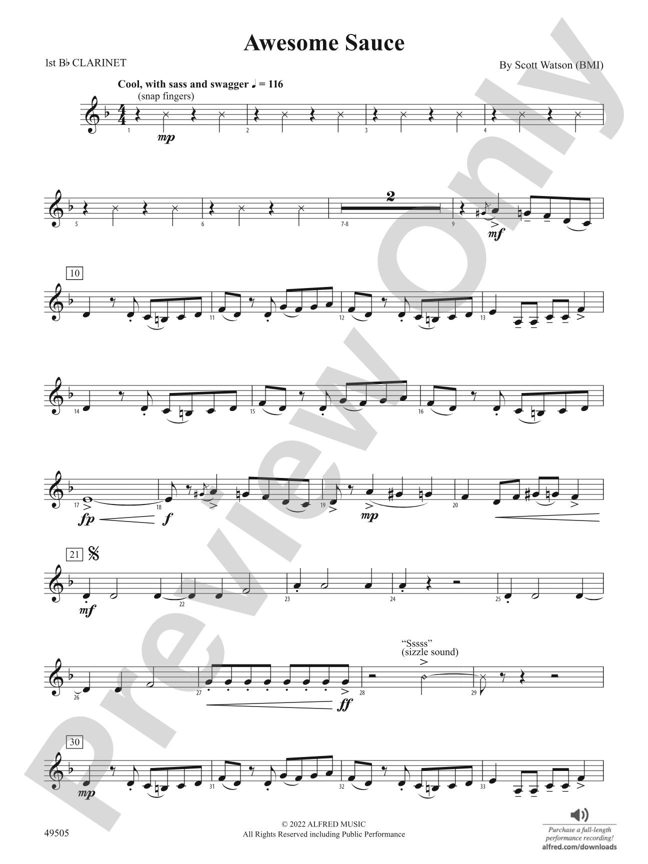 Awesome Sauce: 1st B-flat Clarinet