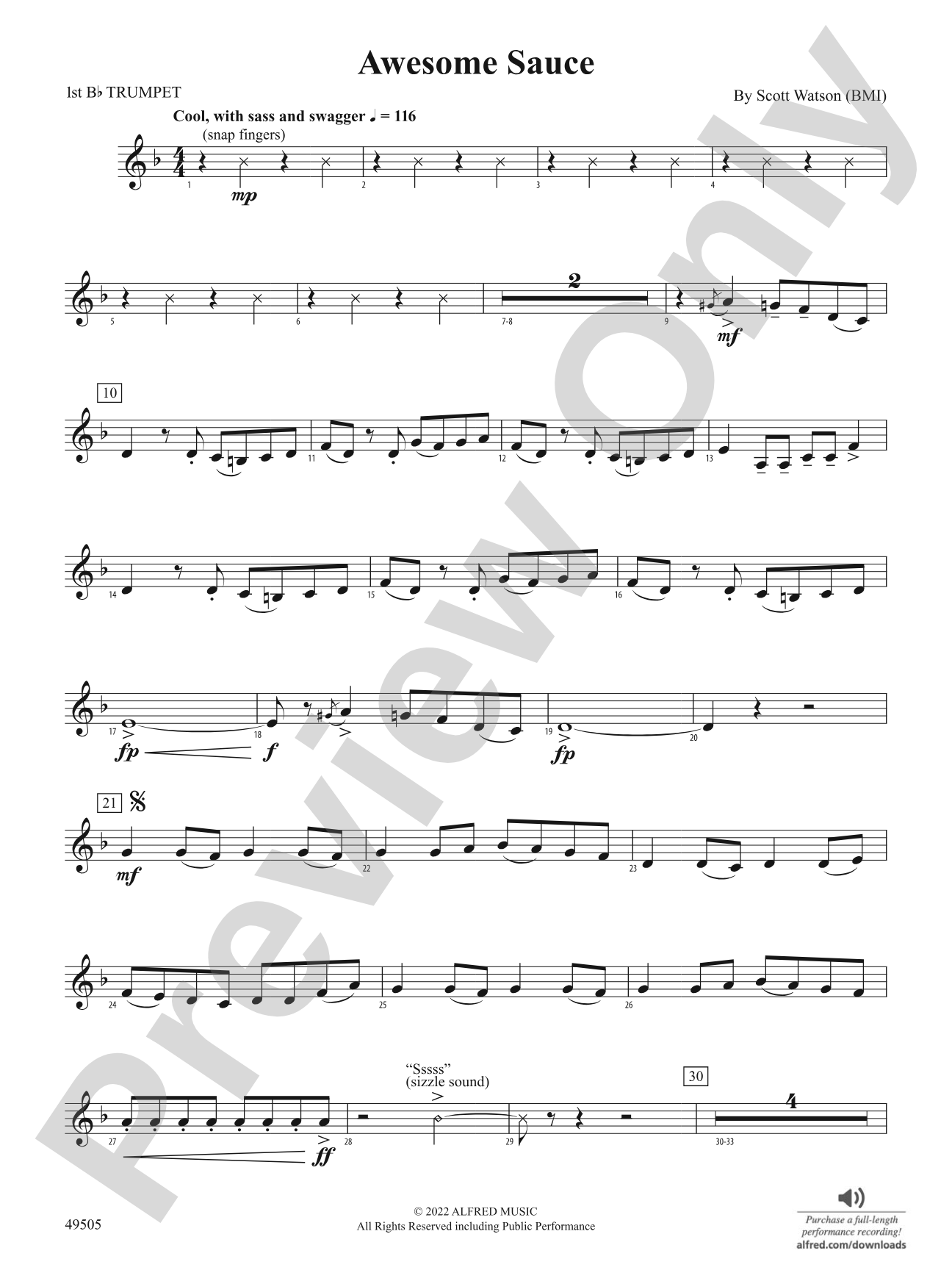 Awesome Sauce: 1st B-flat Trumpet