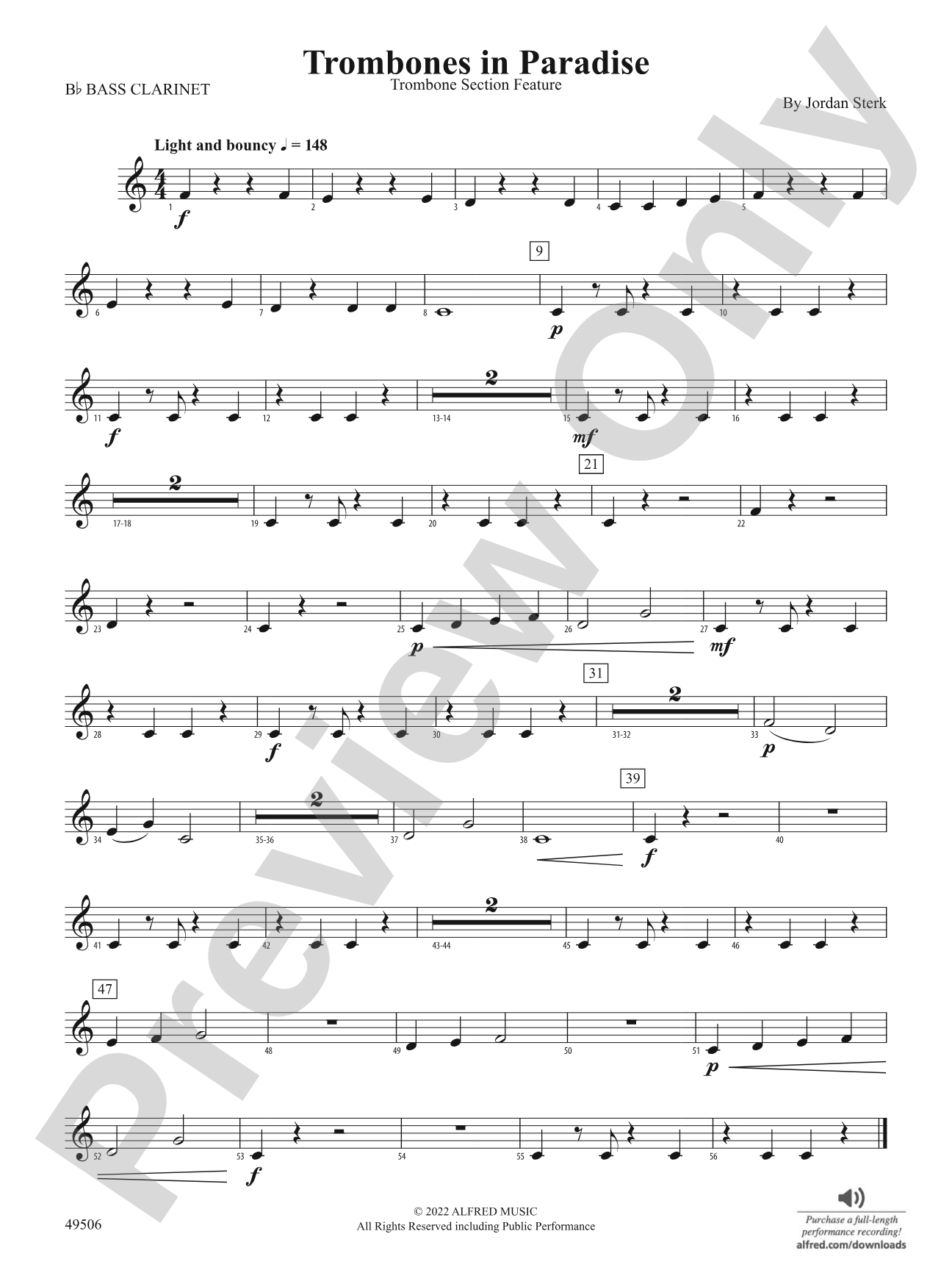 Trombones in Paradise: B-flat Bass Clarinet