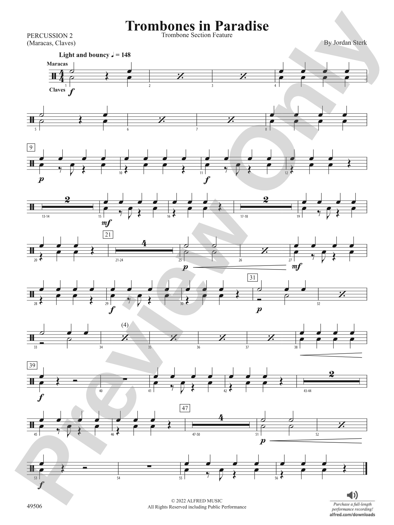 Trombones in Paradise: 2nd Percussion
