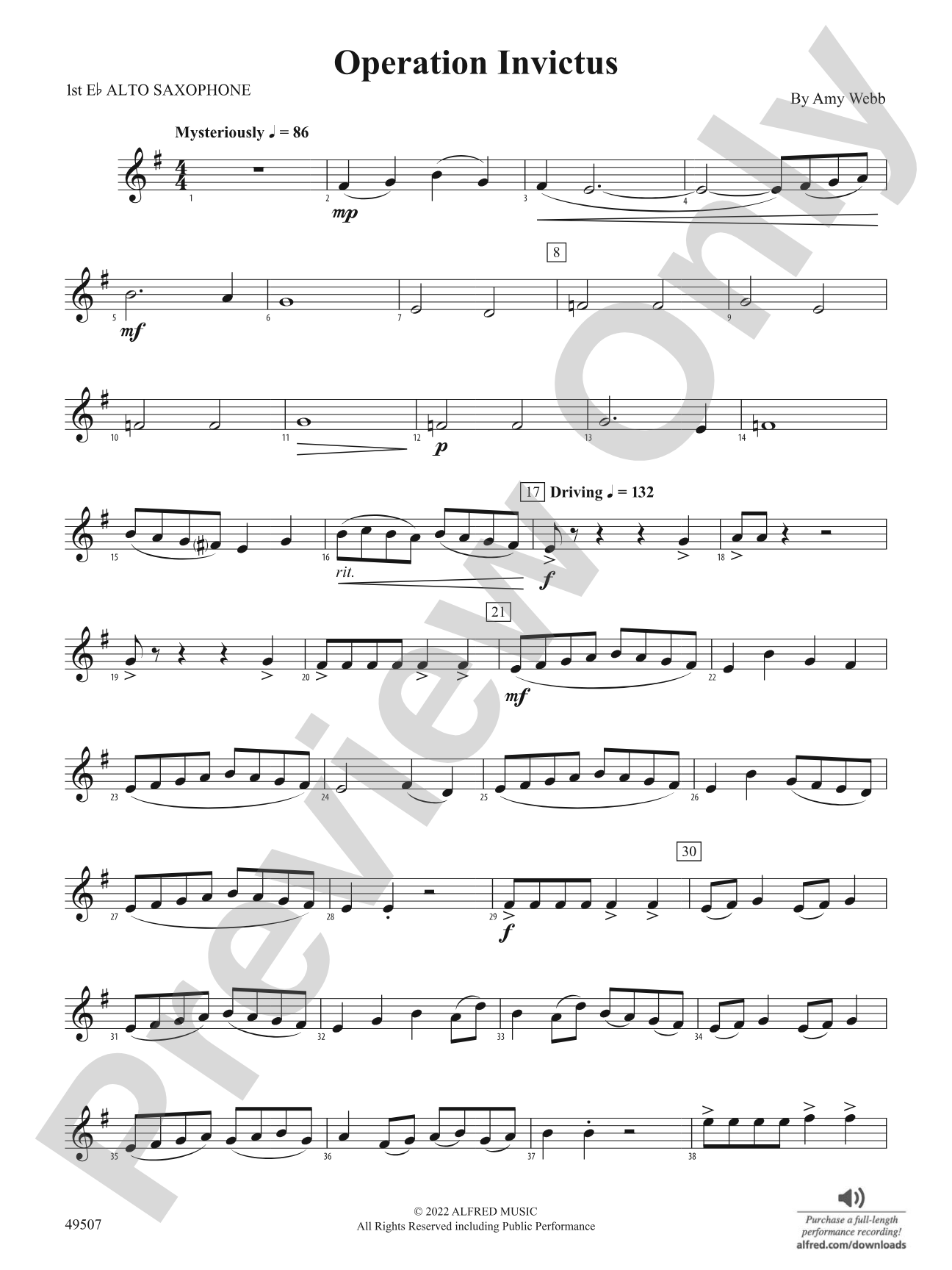 Operation Invictus: E-flat Alto Saxophone