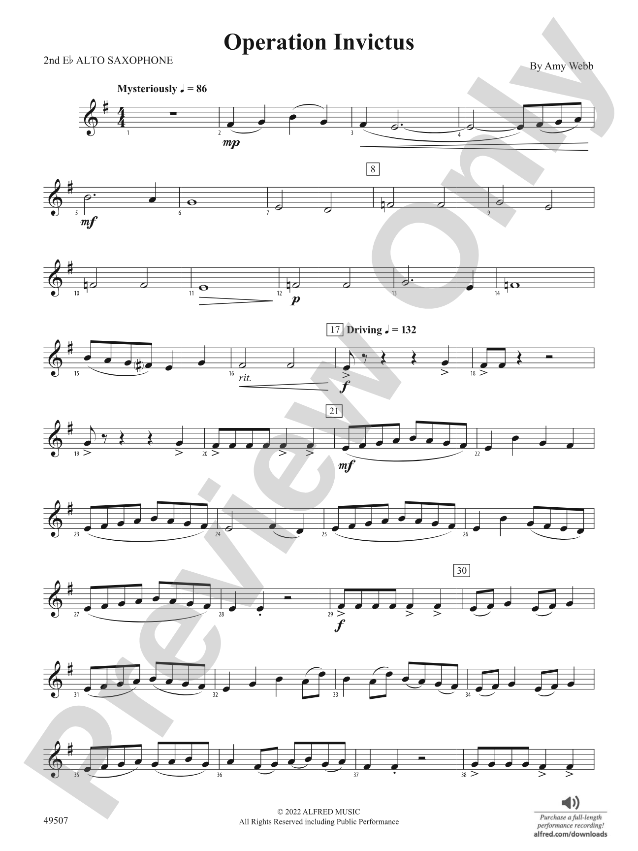 Operation Invictus: 2nd E-flat Alto Saxophone