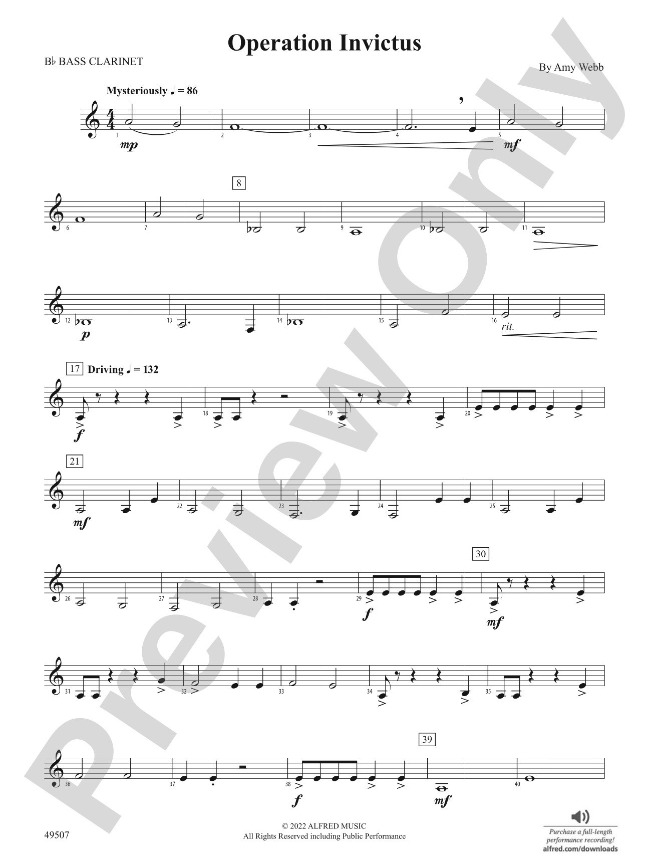 Operation Invictus: B-flat Bass Clarinet
