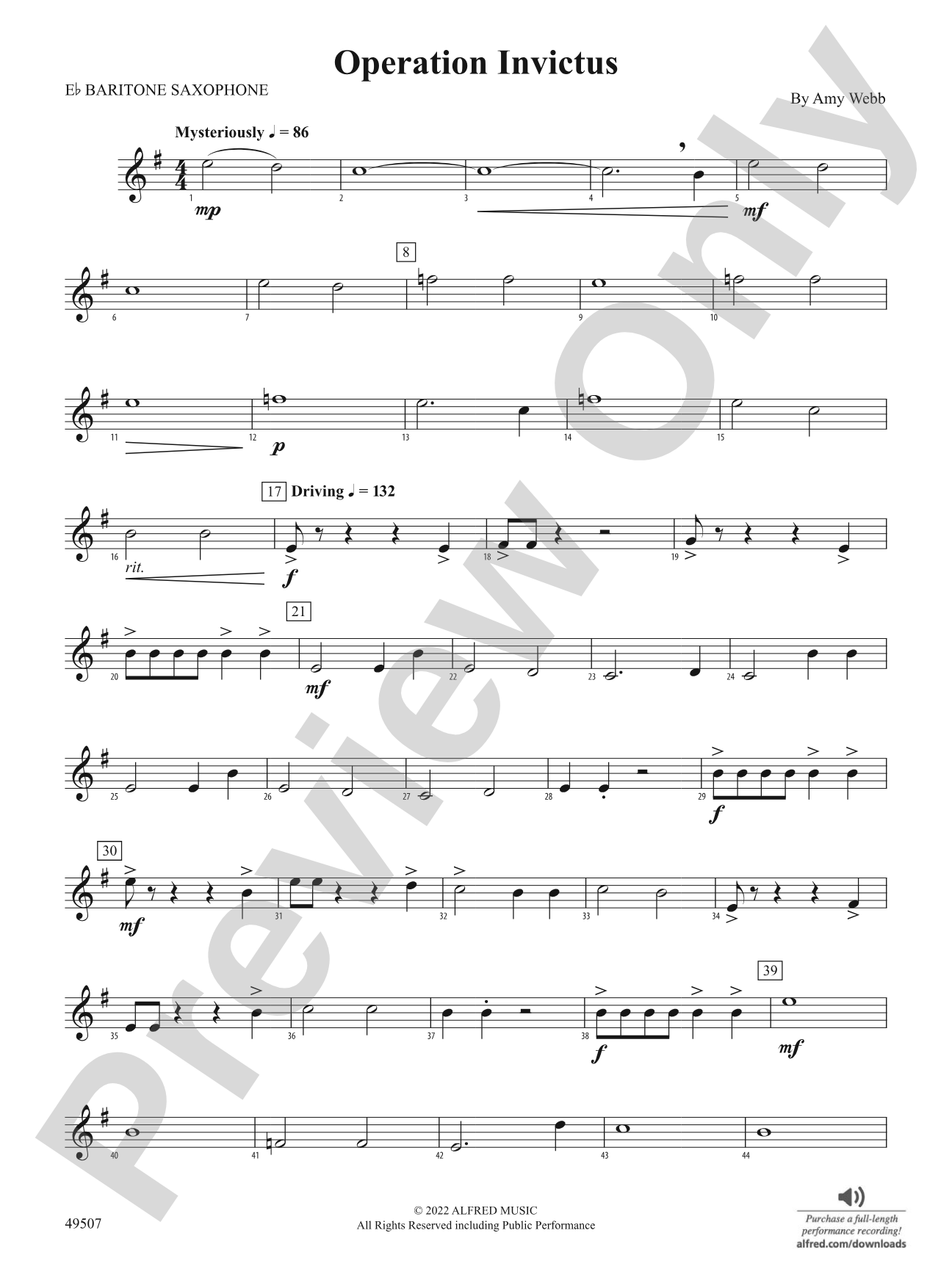Operation Invictus: E-flat Baritone Saxophone