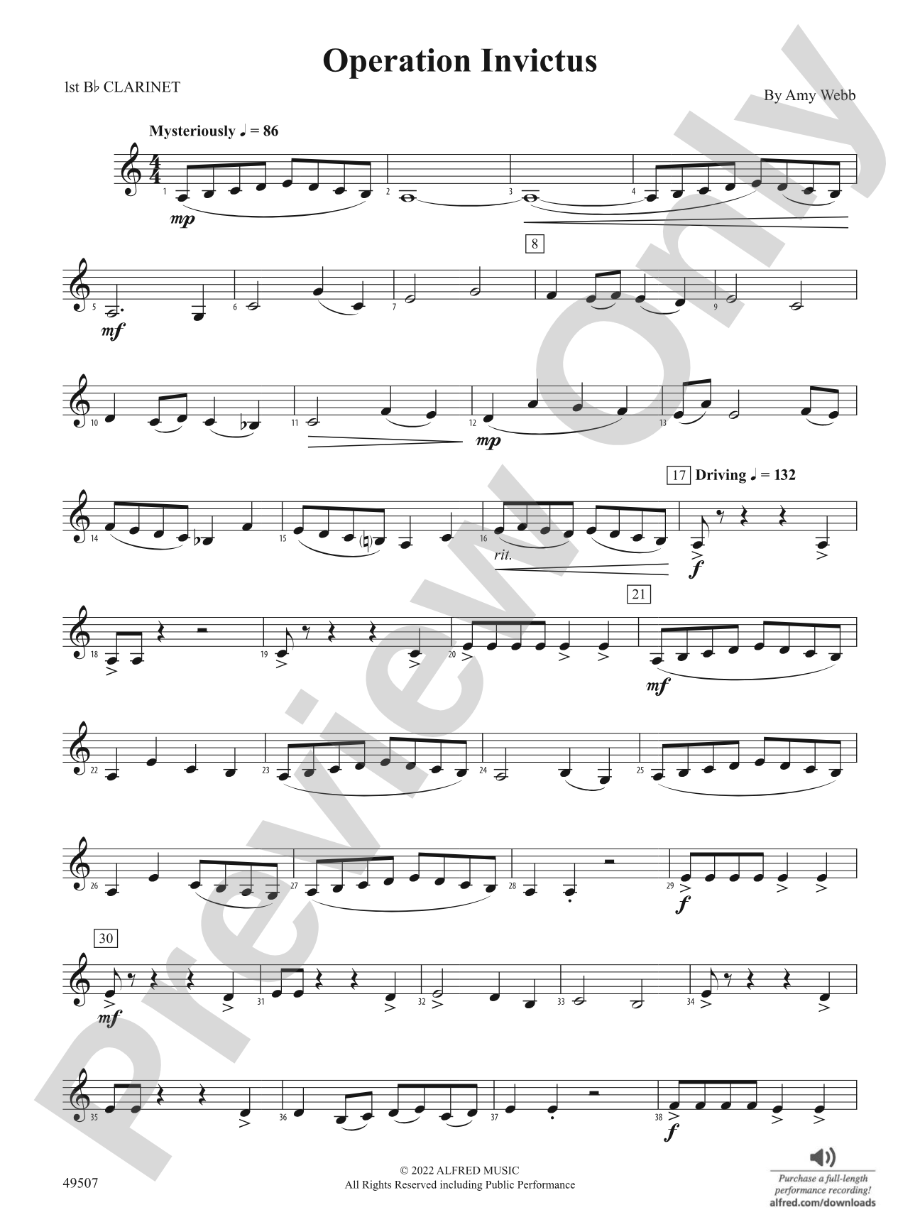 Operation Invictus: 1st B-flat Clarinet