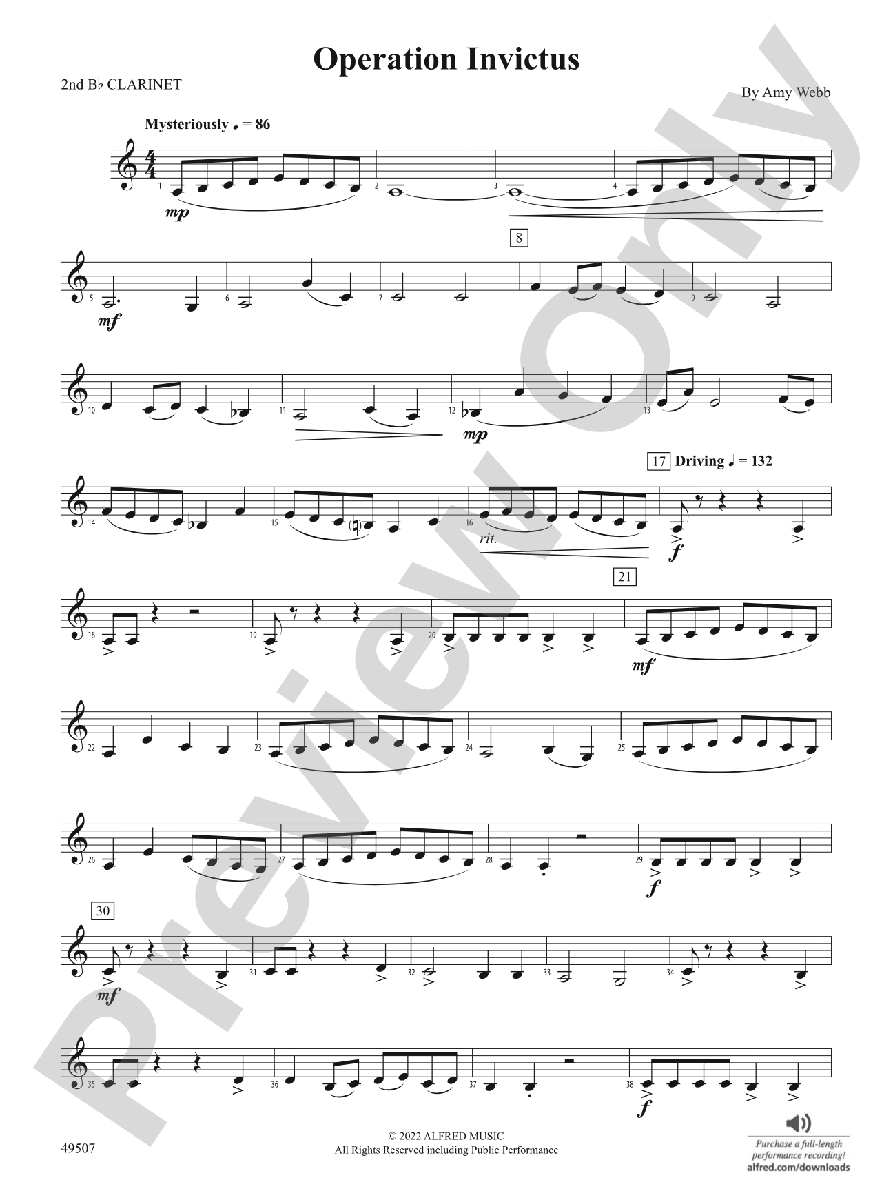 Operation Invictus: 2nd B-flat Clarinet