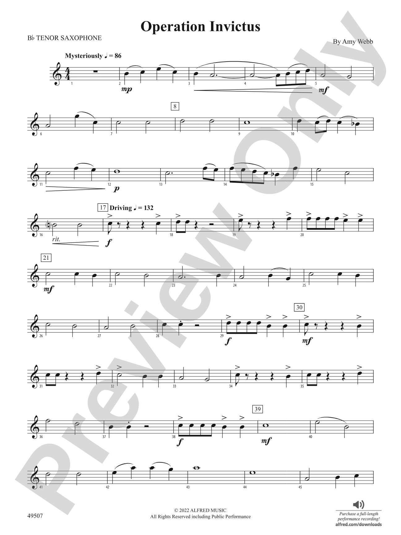 Operation Invictus: B-flat Tenor Saxophone