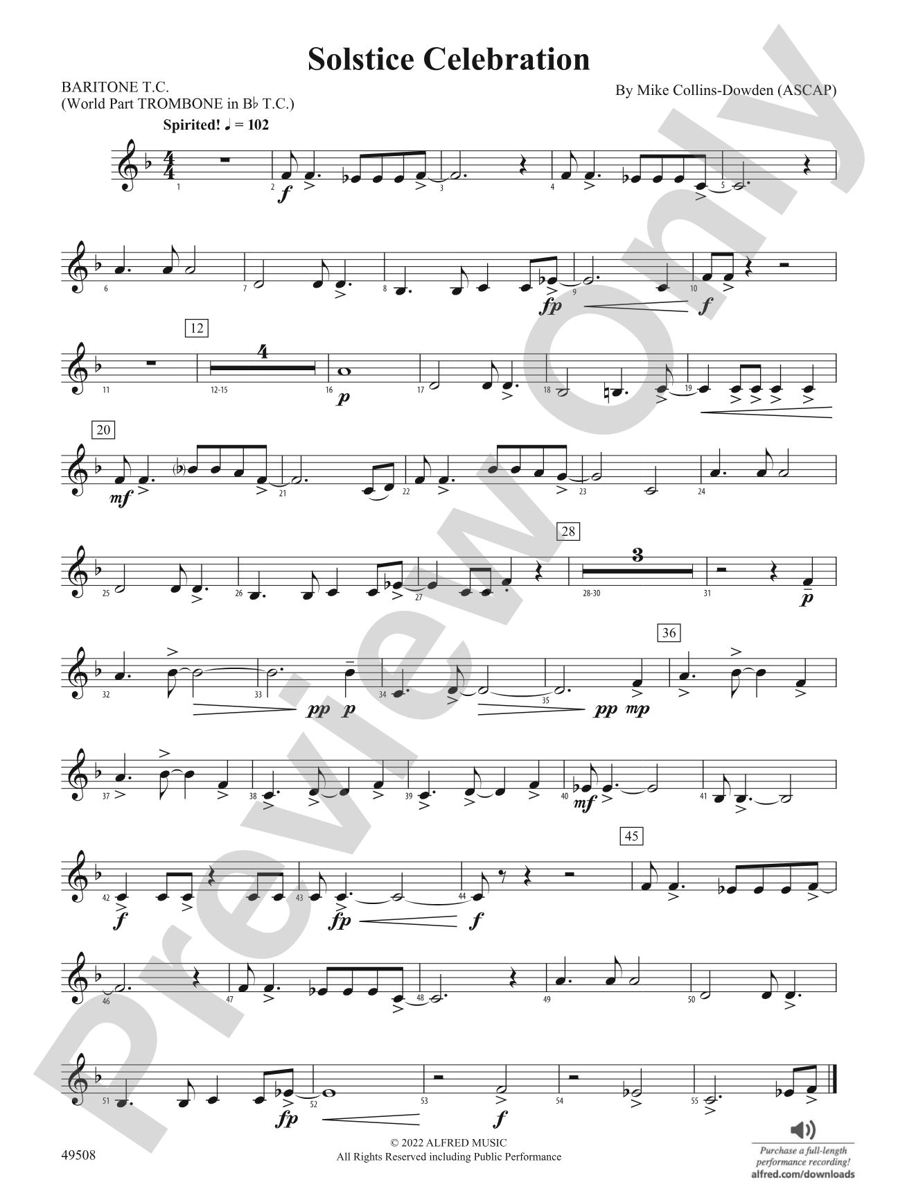 Solstice Celebration: Baritone T.C.