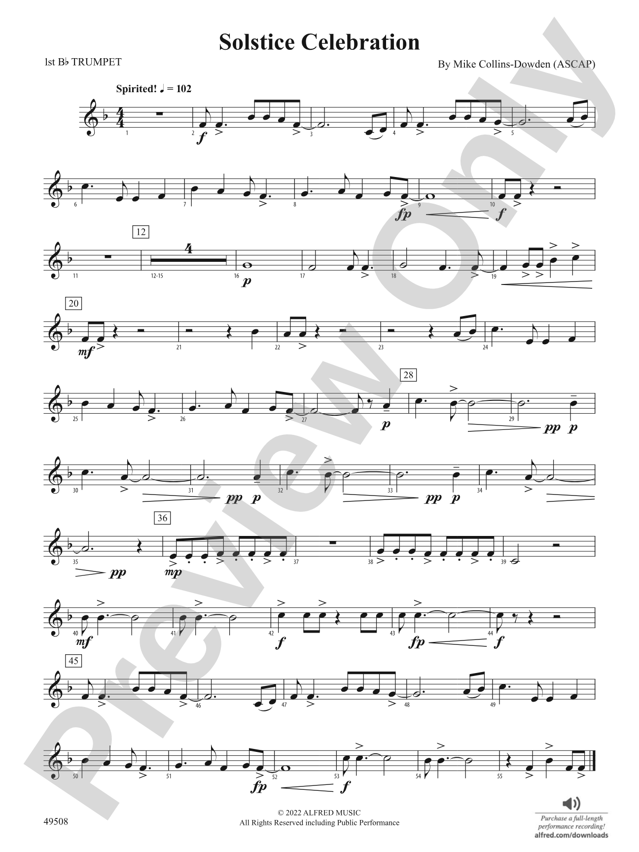 Solstice Celebration: 1st B-flat Trumpet