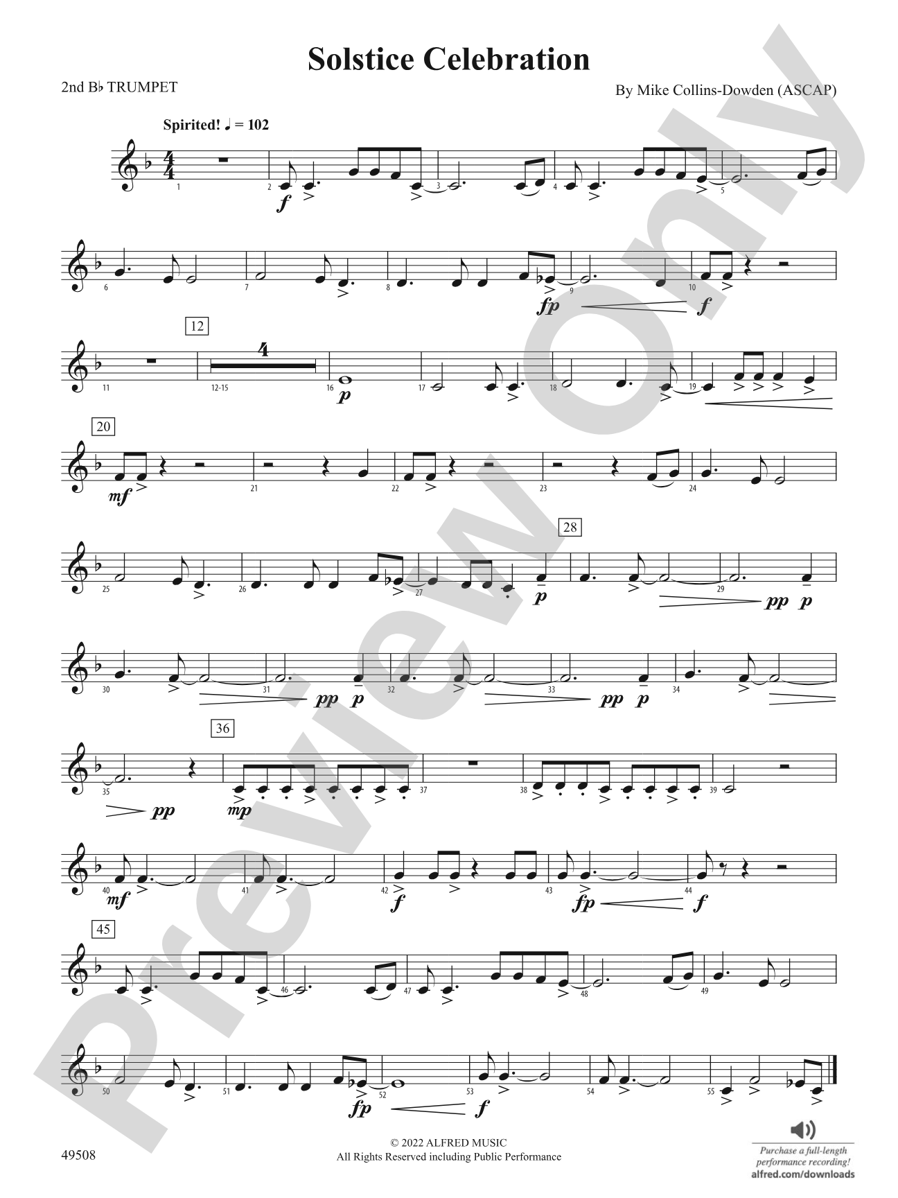 Solstice Celebration: 2nd B-flat Trumpet