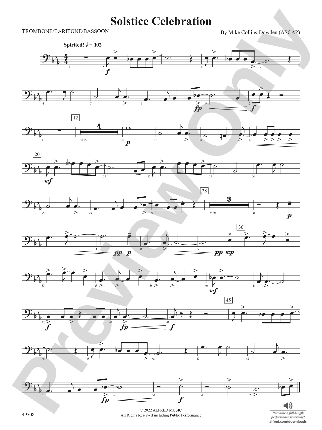 Solstice Celebration: 1st Trombone