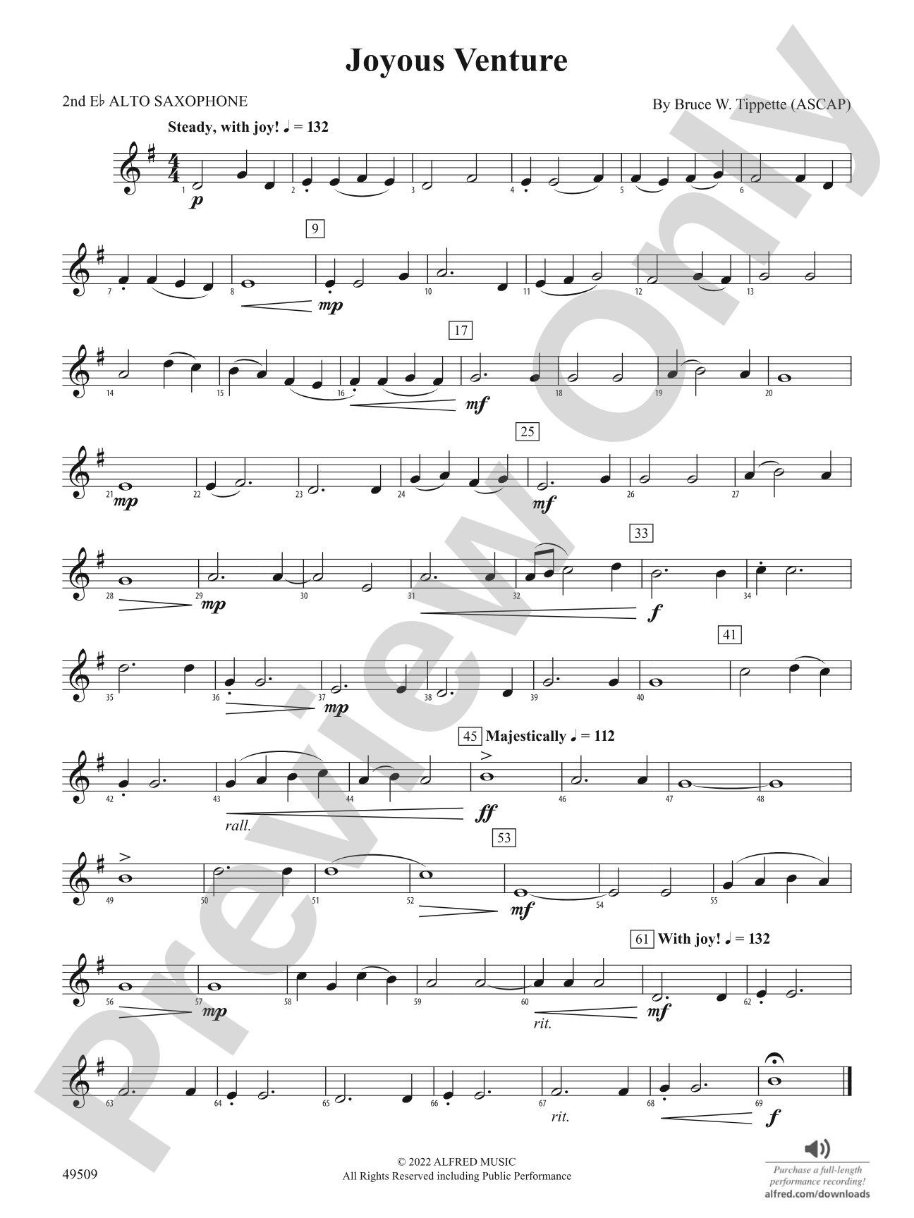 Joyous Venture: 2nd E-flat Alto Saxophone