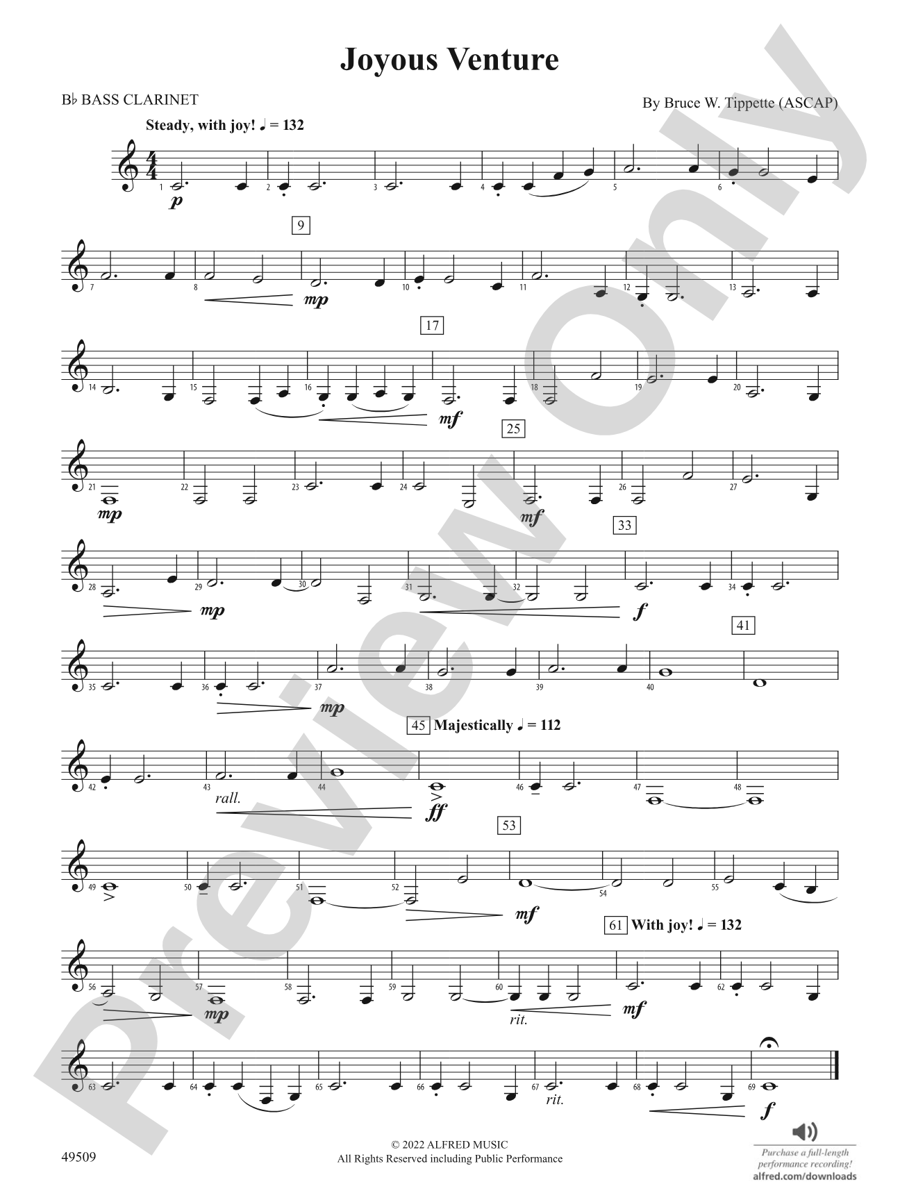 Joyous Venture: B-flat Bass Clarinet