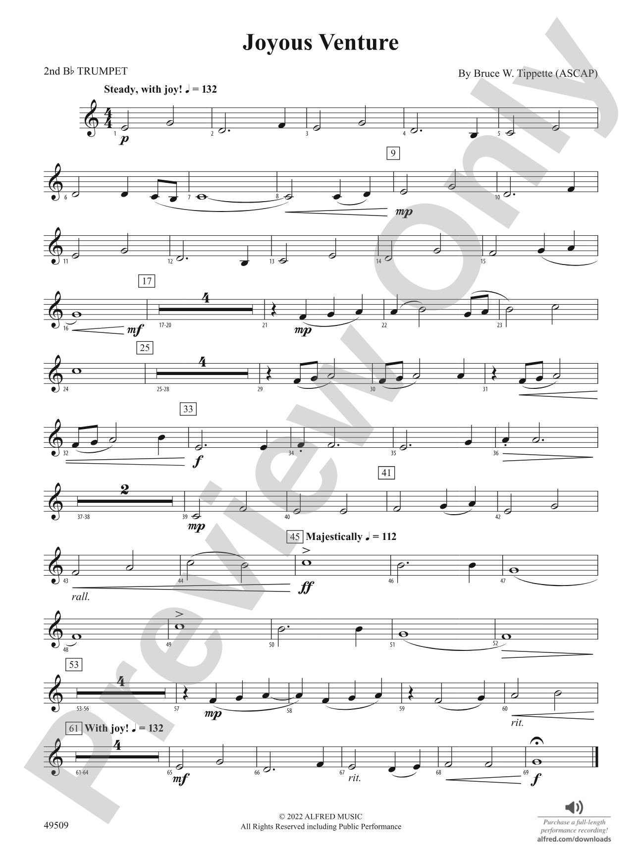 Joyous Venture: 2nd B-flat Trumpet
