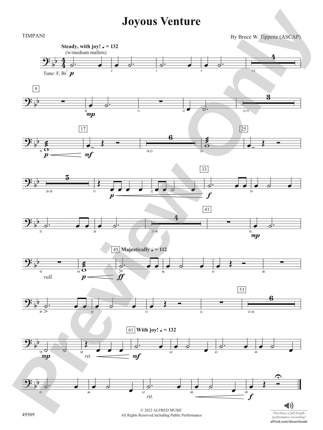 Joyous Venture: Timpani