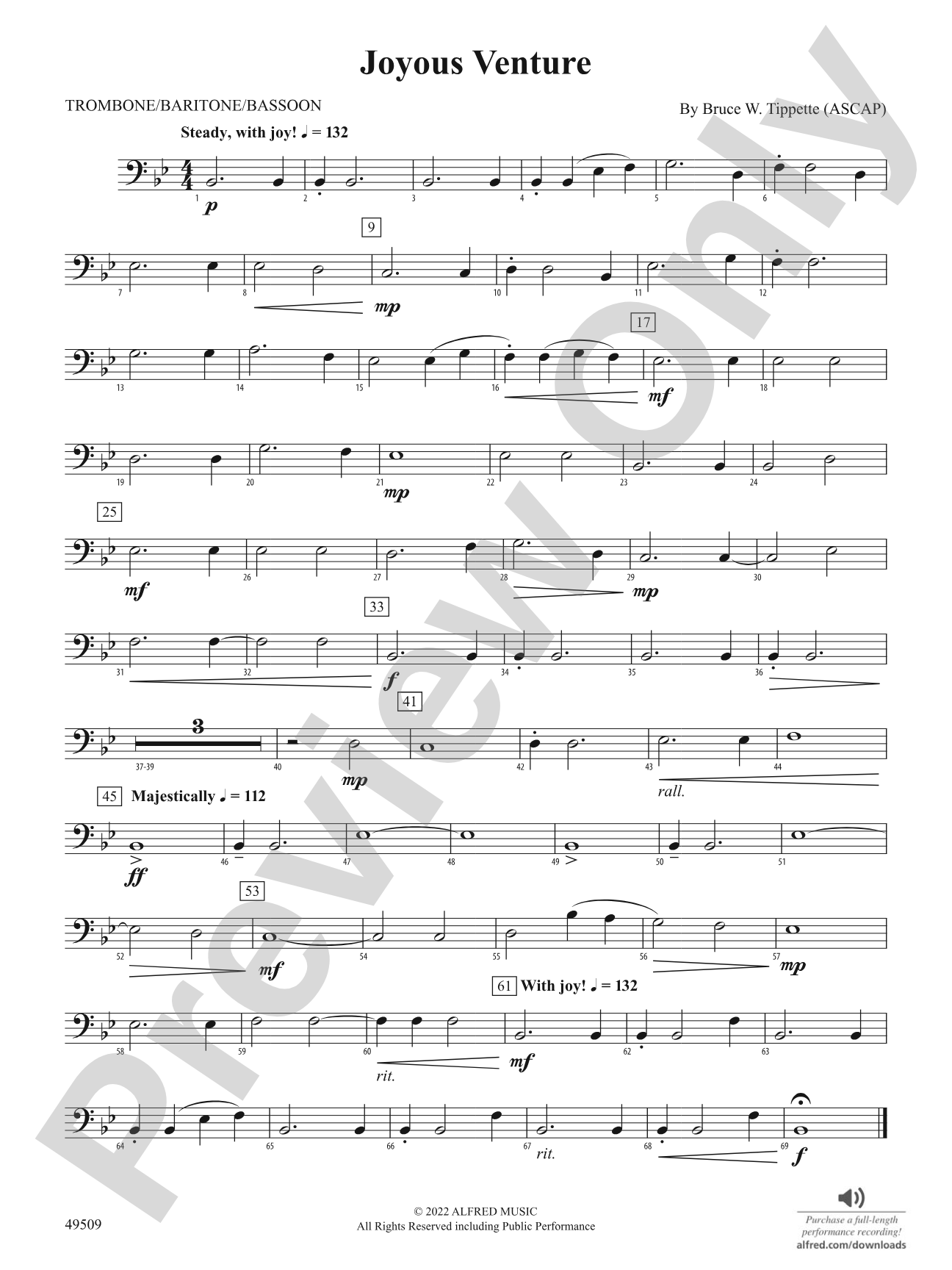 Joyous Venture: 1st Trombone