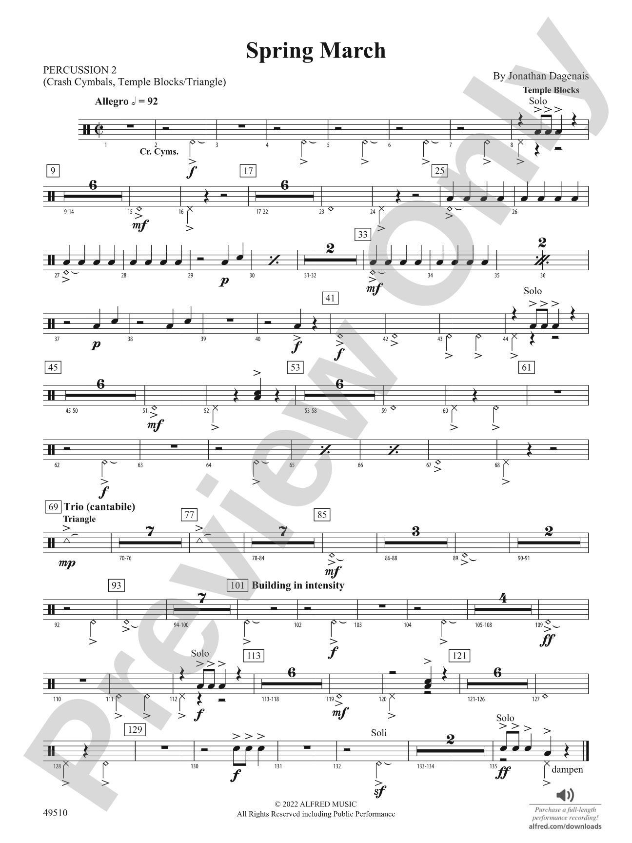 Spring March: 2nd Percussion