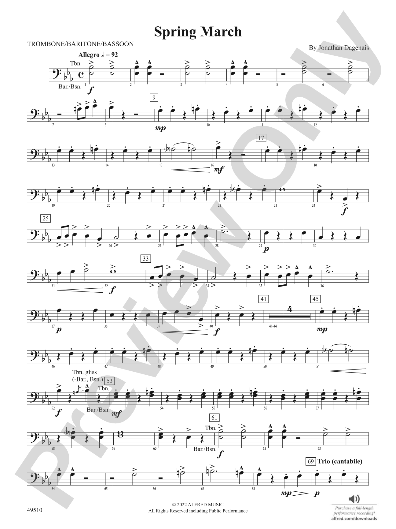 Spring March: 1st Trombone