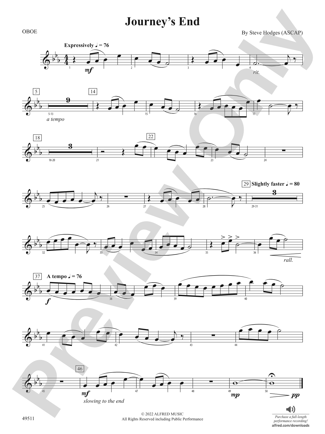 Journey's End: Oboe