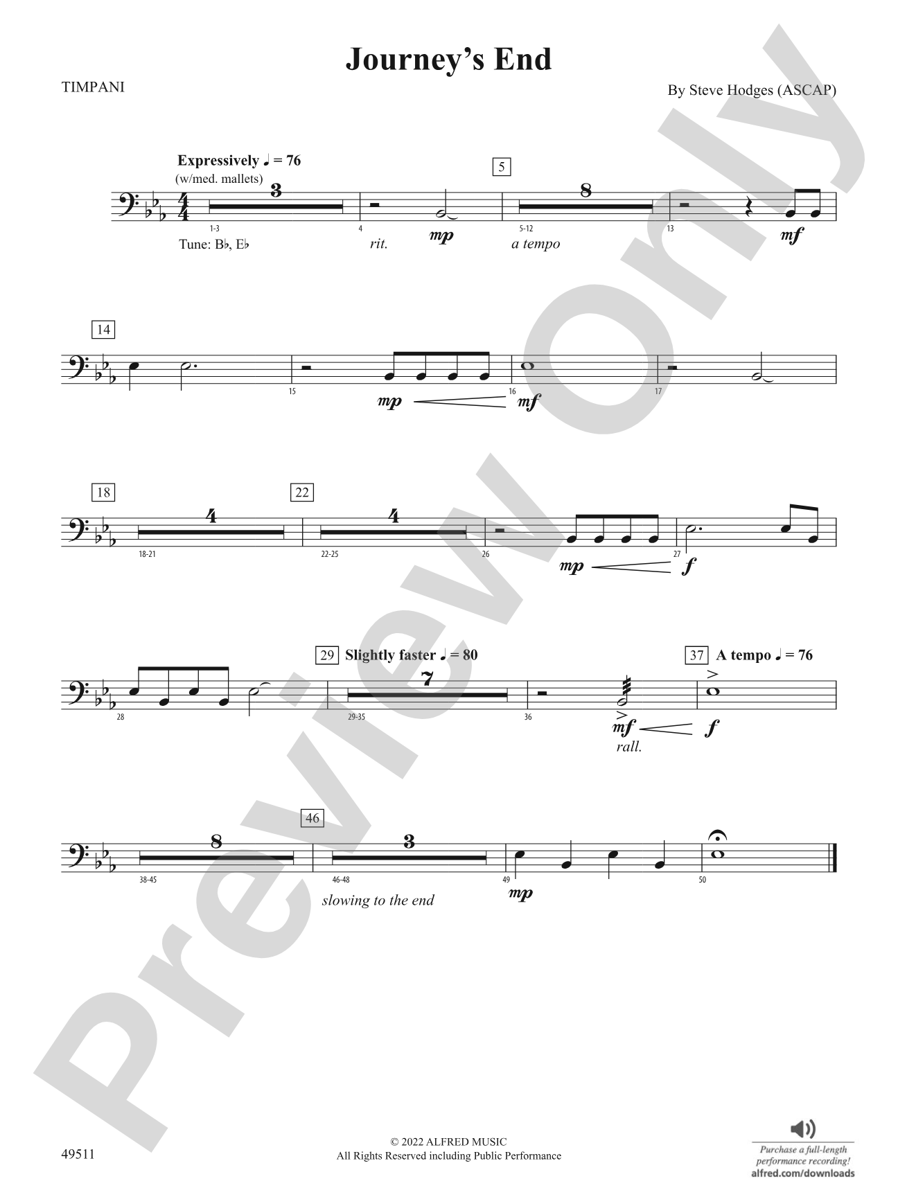 Journey's End: Timpani