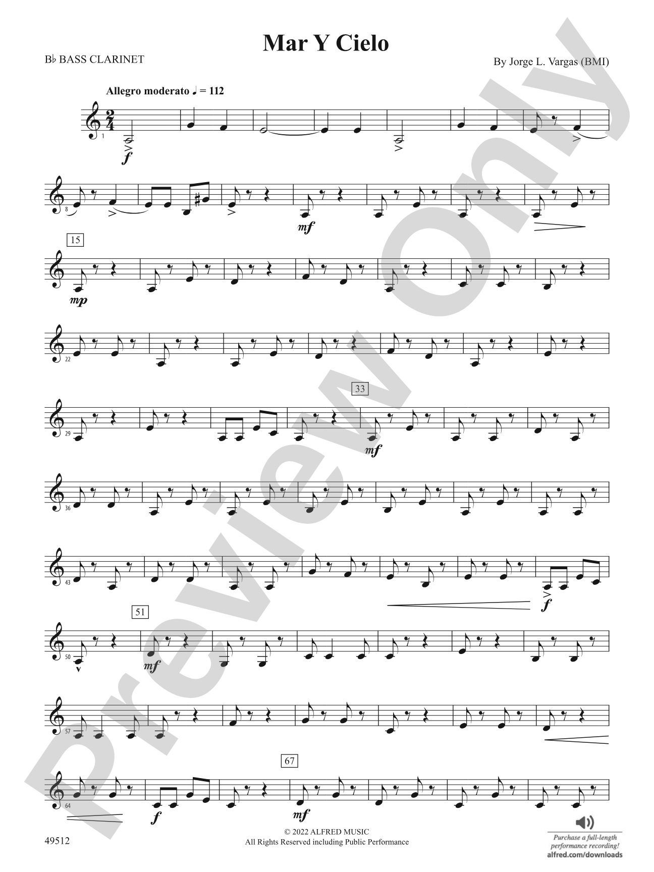 Mar Y Cielo: B-flat Bass Clarinet