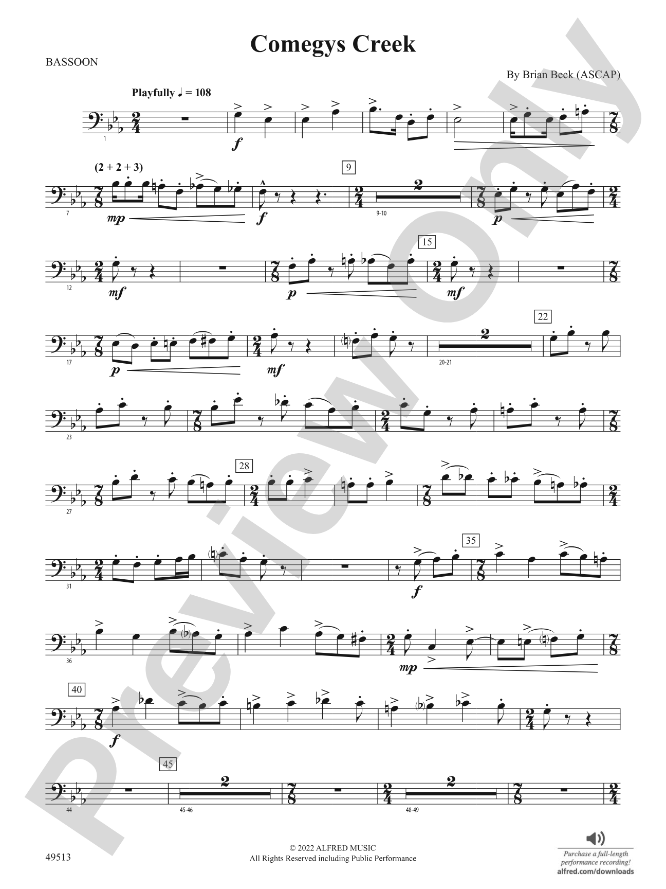 Comegys Creek: Bassoon