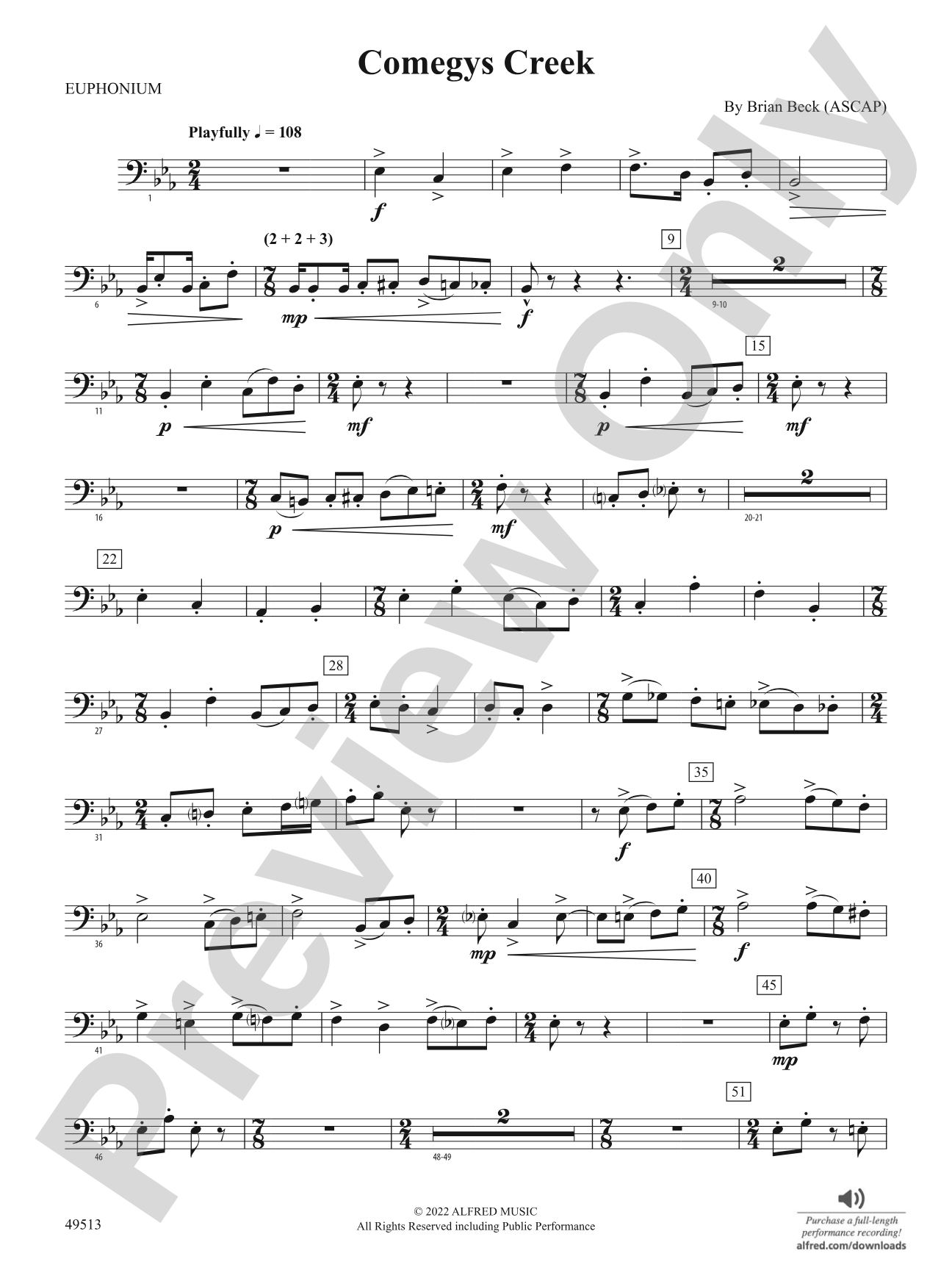 Comegys Creek: Baritone B.C.