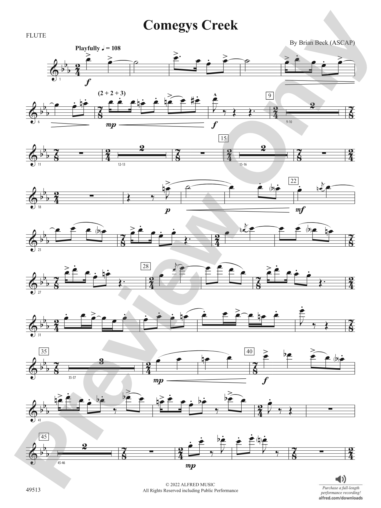Comegys Creek: Flute