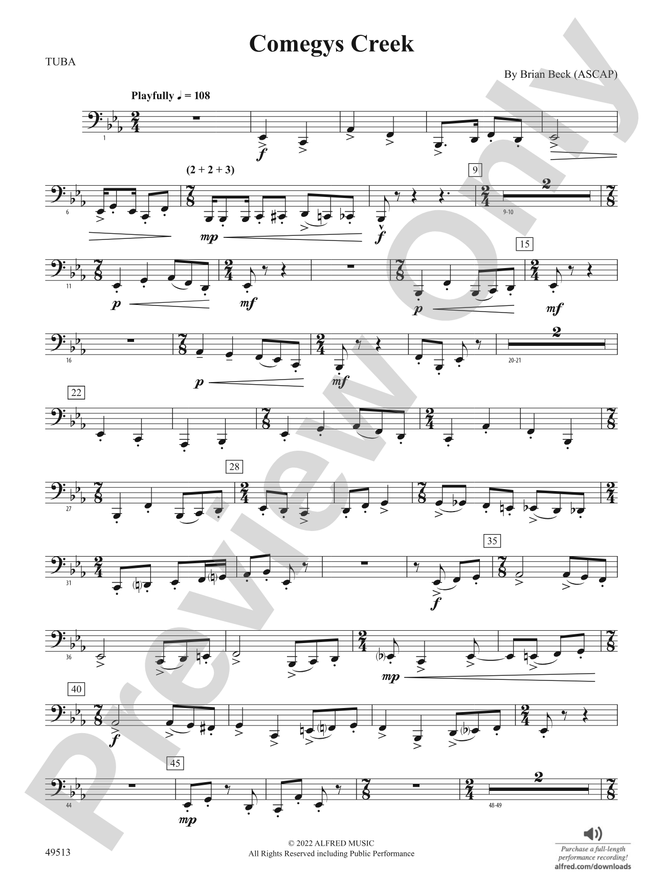Comegys Creek: Tuba