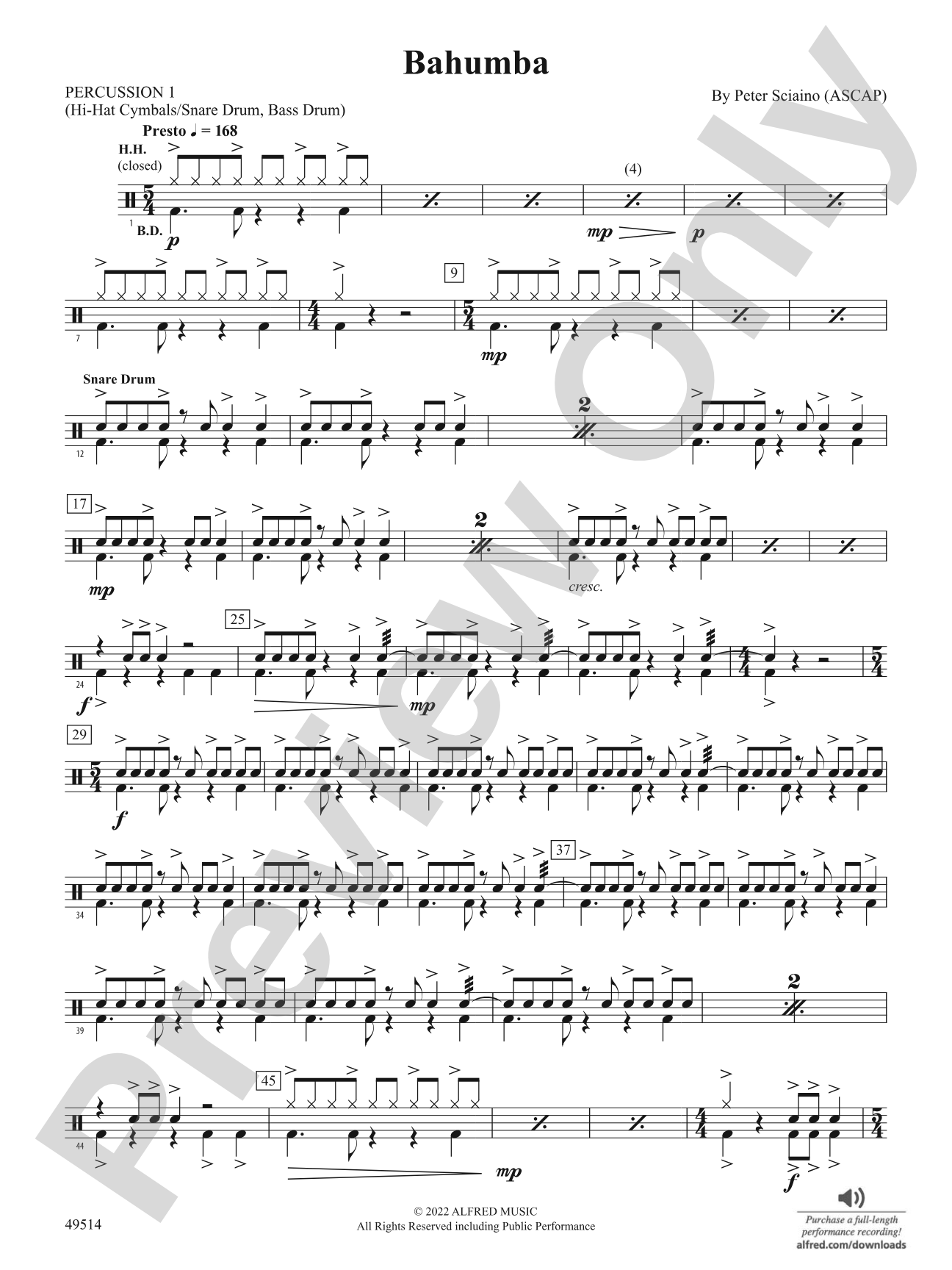 Bahumba: 1st Percussion