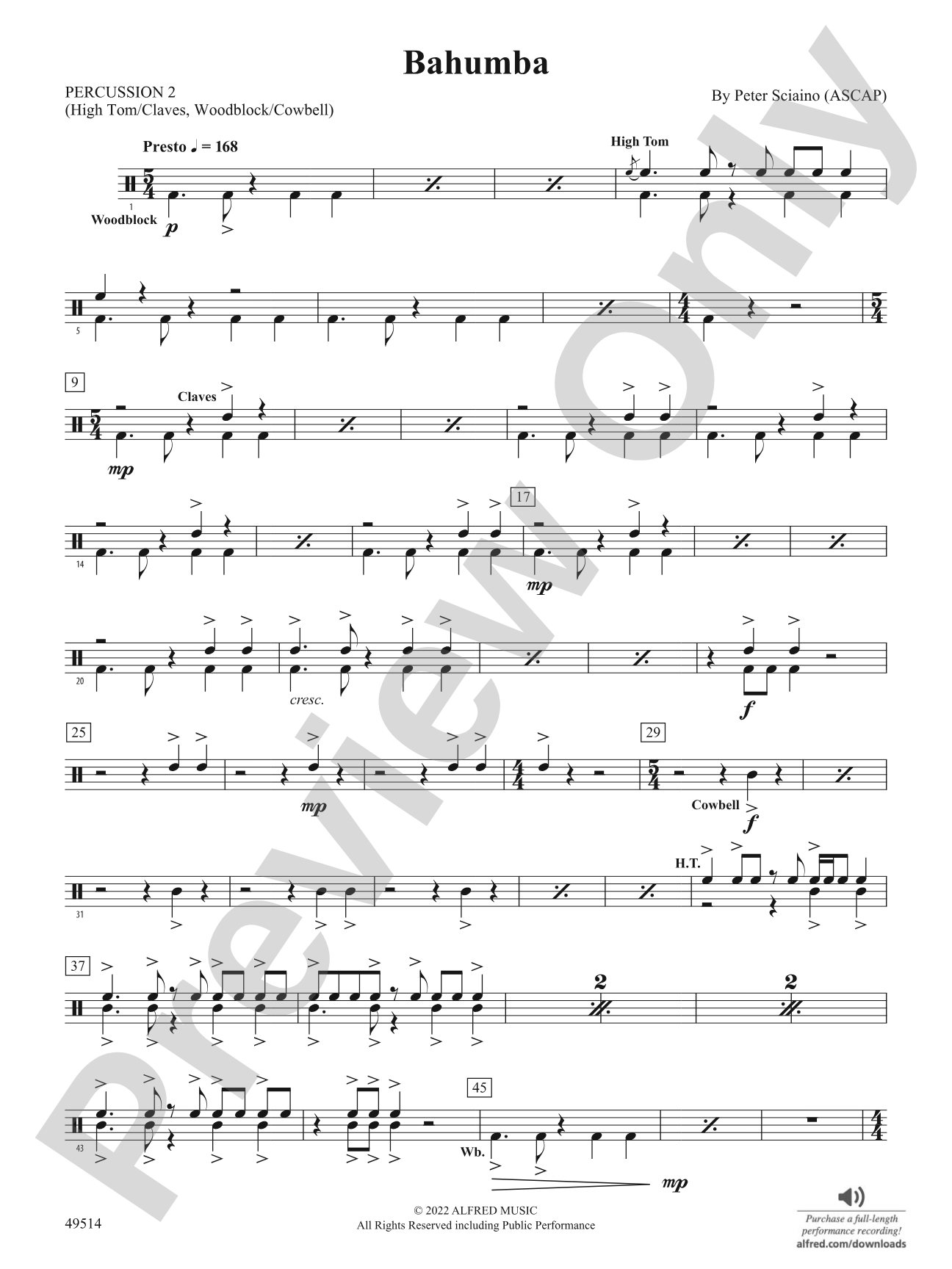 Bahumba: 2nd Percussion