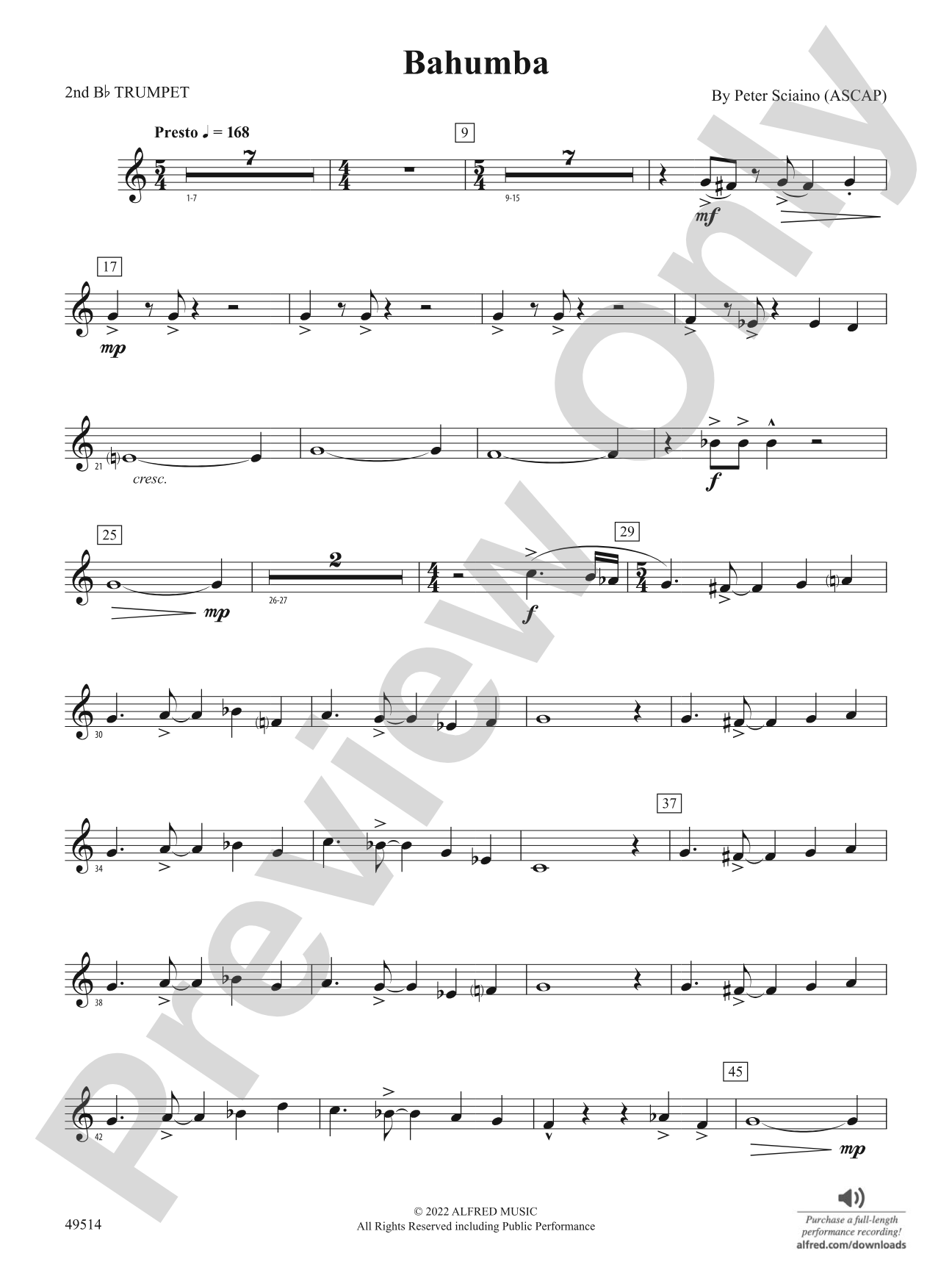 Bahumba: 2nd B-flat Trumpet