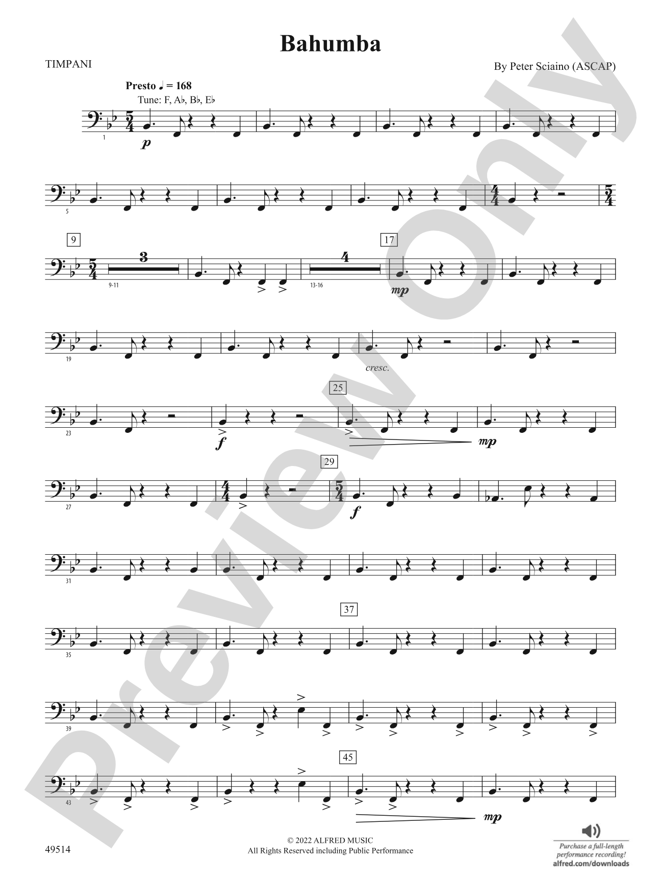 Bahumba: Timpani